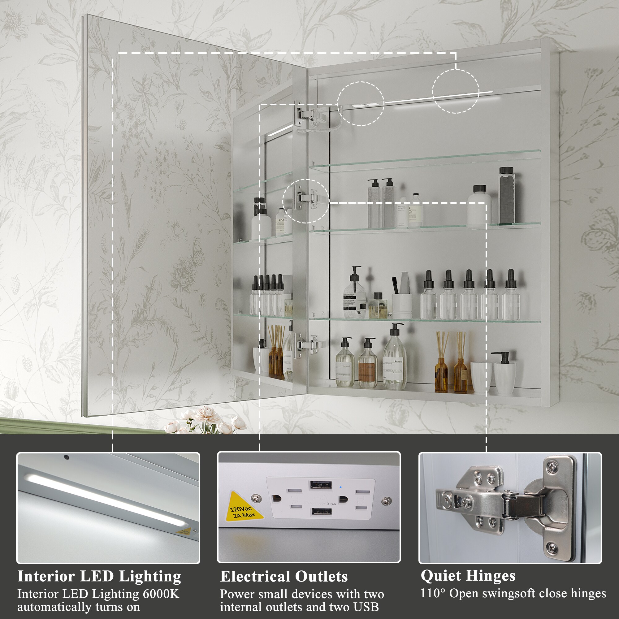 ExBrite LWSDHMC2432V6LX Bathroom-Medicine-Cabinets - View #10