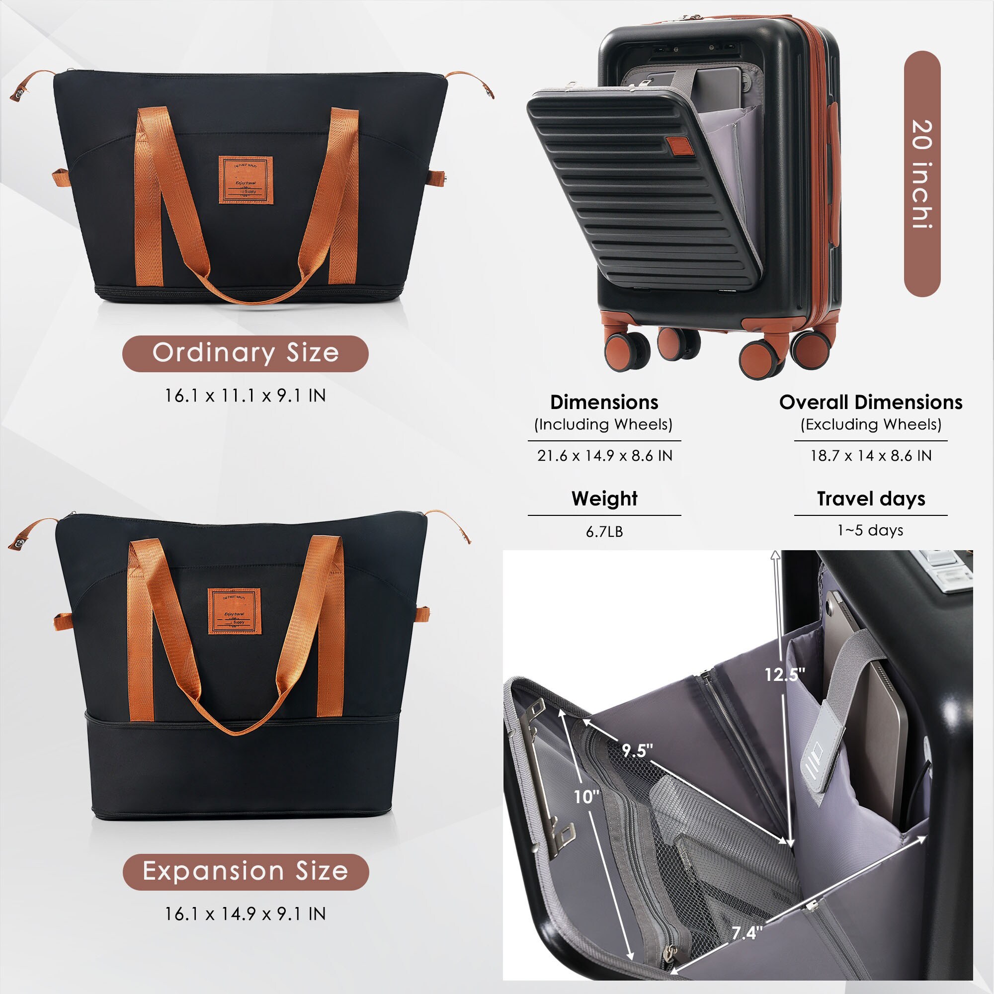Bybafun YD9600062 Luggage-And-Luggage-Sets - View #2