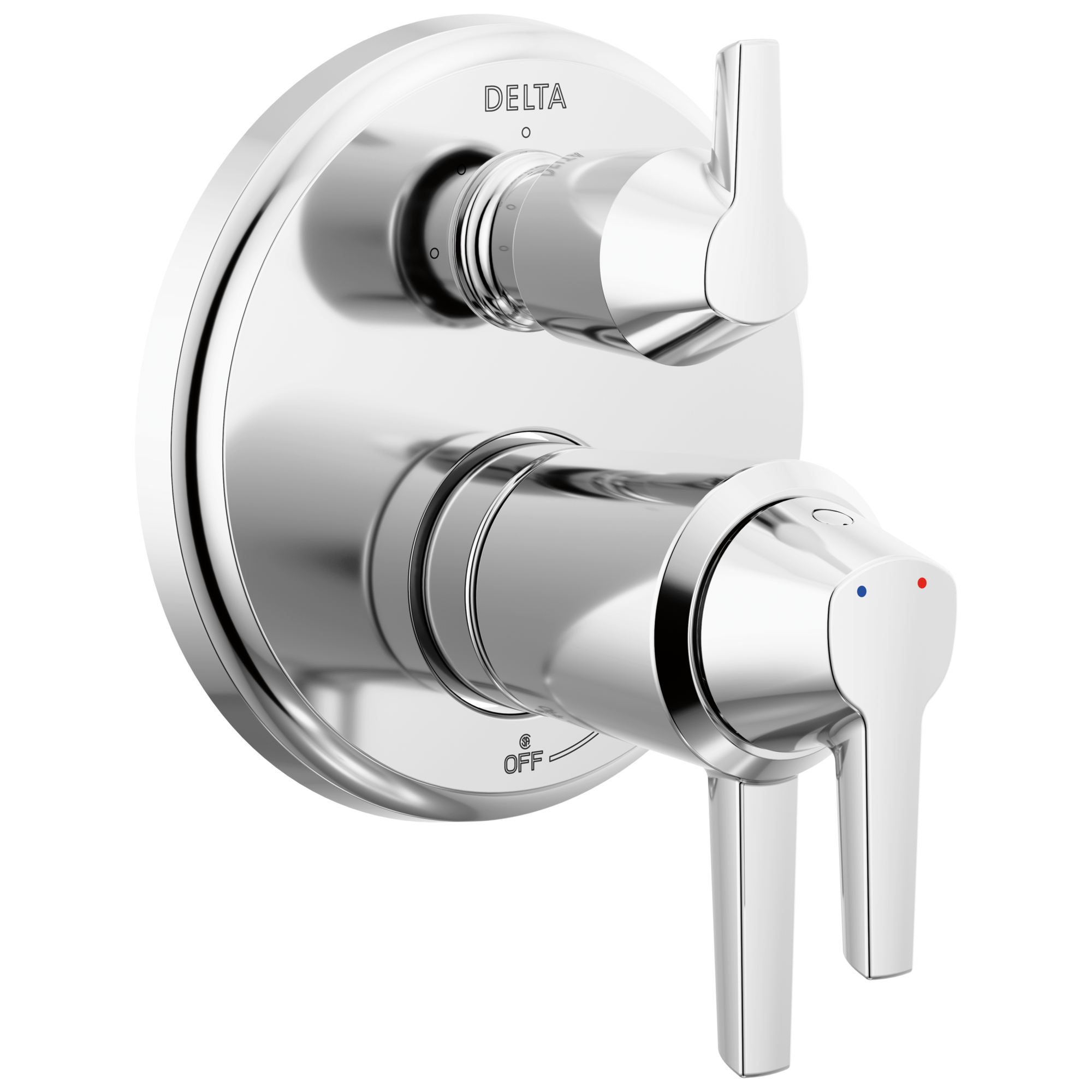 Delta T27T871-PR Galeon Lumicoat Chrome 5.25-Inches Universal Bathtub/Shower Diverter 0.5-Inches -ID
