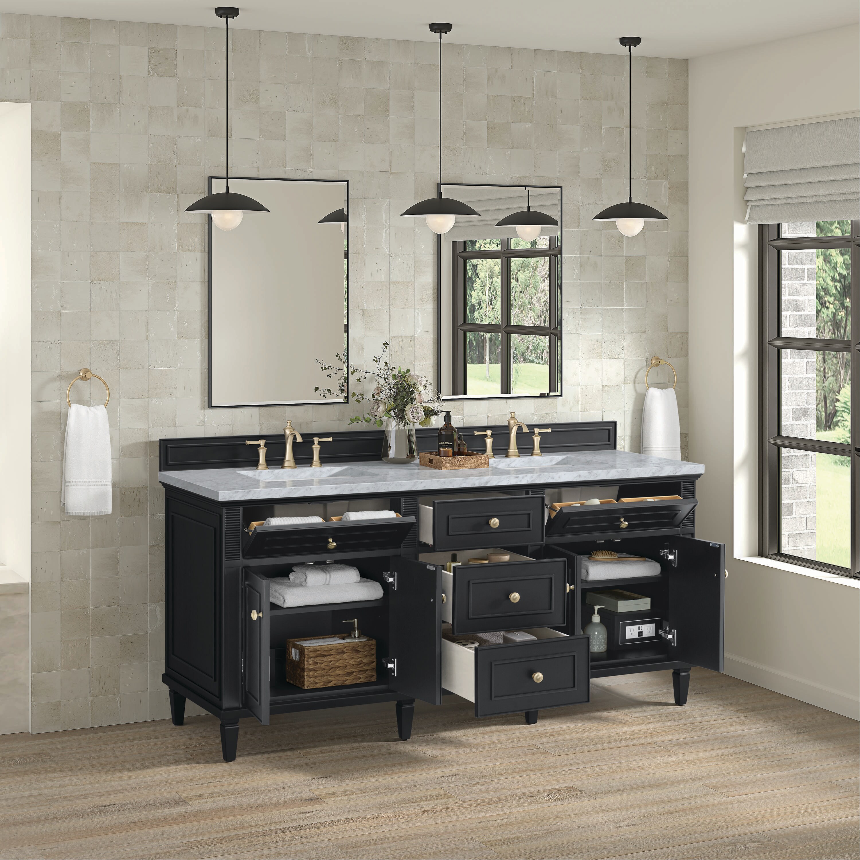 James Martin Vanities 424-V72-BKO-3CAR Bath-Vanity-Combo - View #4