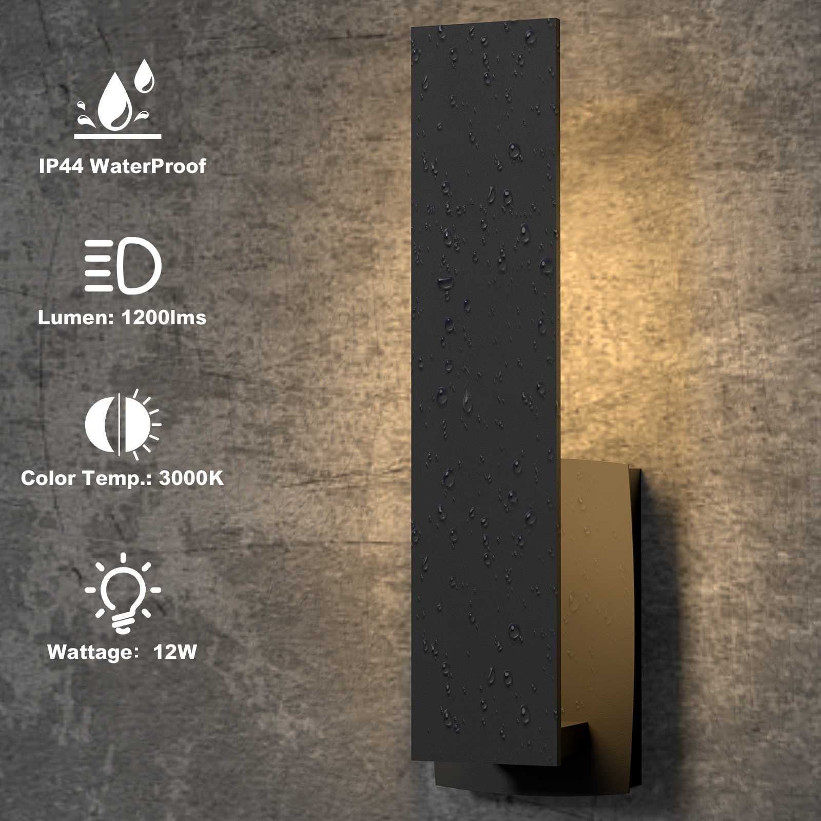 LamQee 06FTL0286BKK Outdoor-Wall-Lighting - View #5