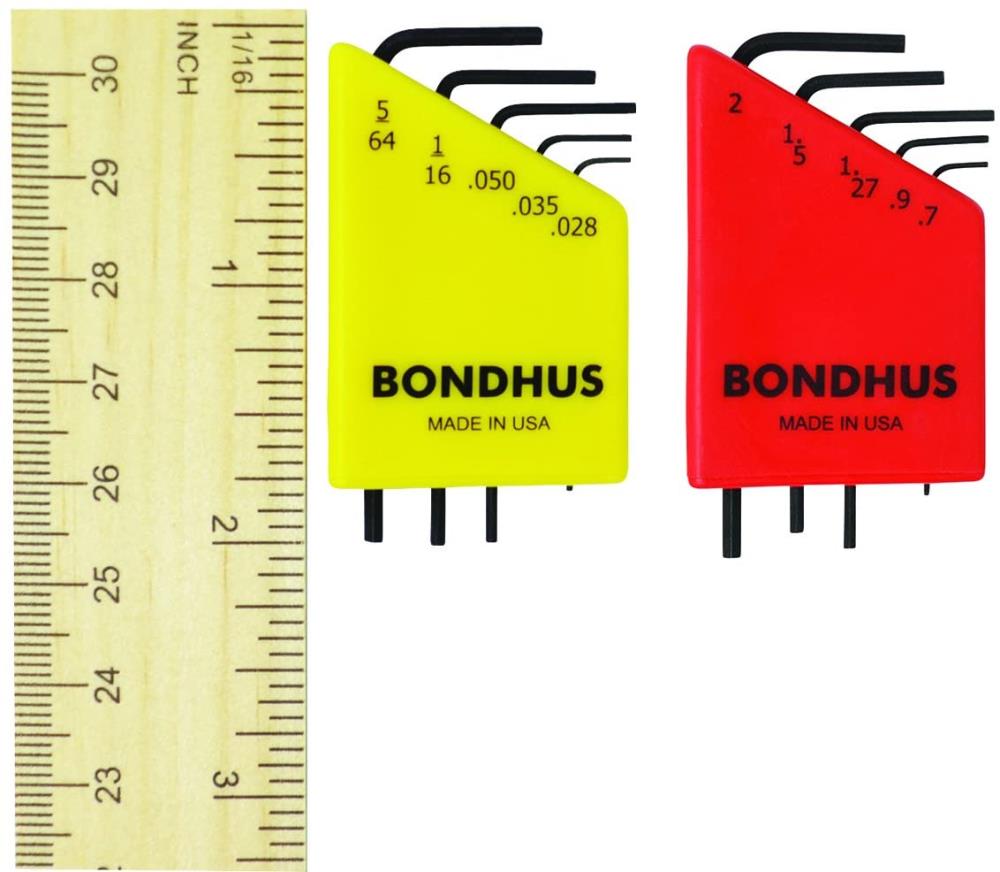 Bondhus 20393 10-key Standard (Sae) and Metric Combination Hex Key Set