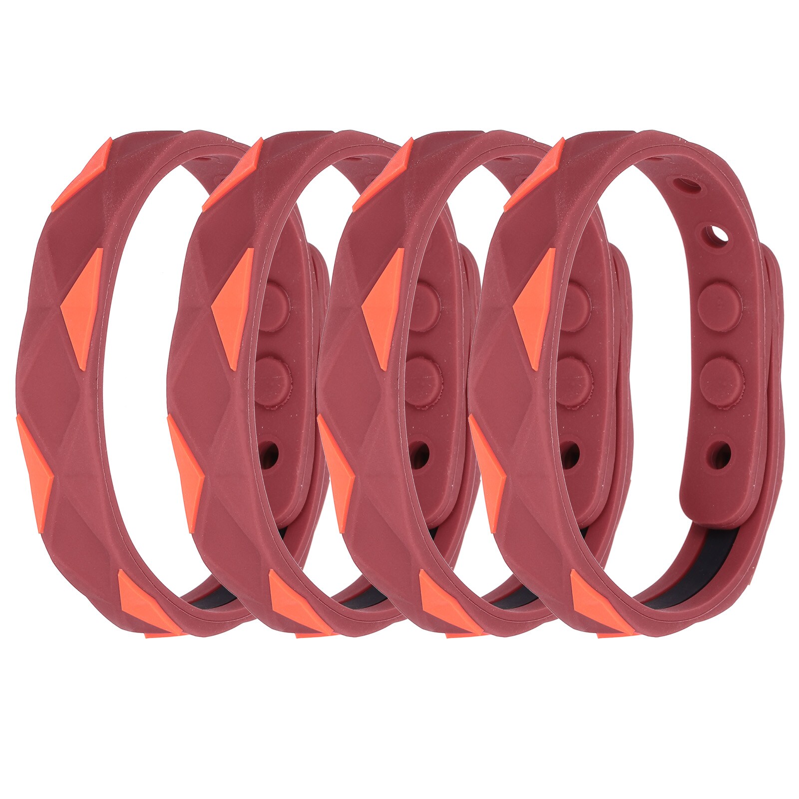 Unique Bargains Anti Static Bracelet 0.5inch X 9inch Adjustable Anti Static Wristband Silicone Balance Energy Sport Bracelets for Eliminate Static Red 4pcs #S26021001UX0636