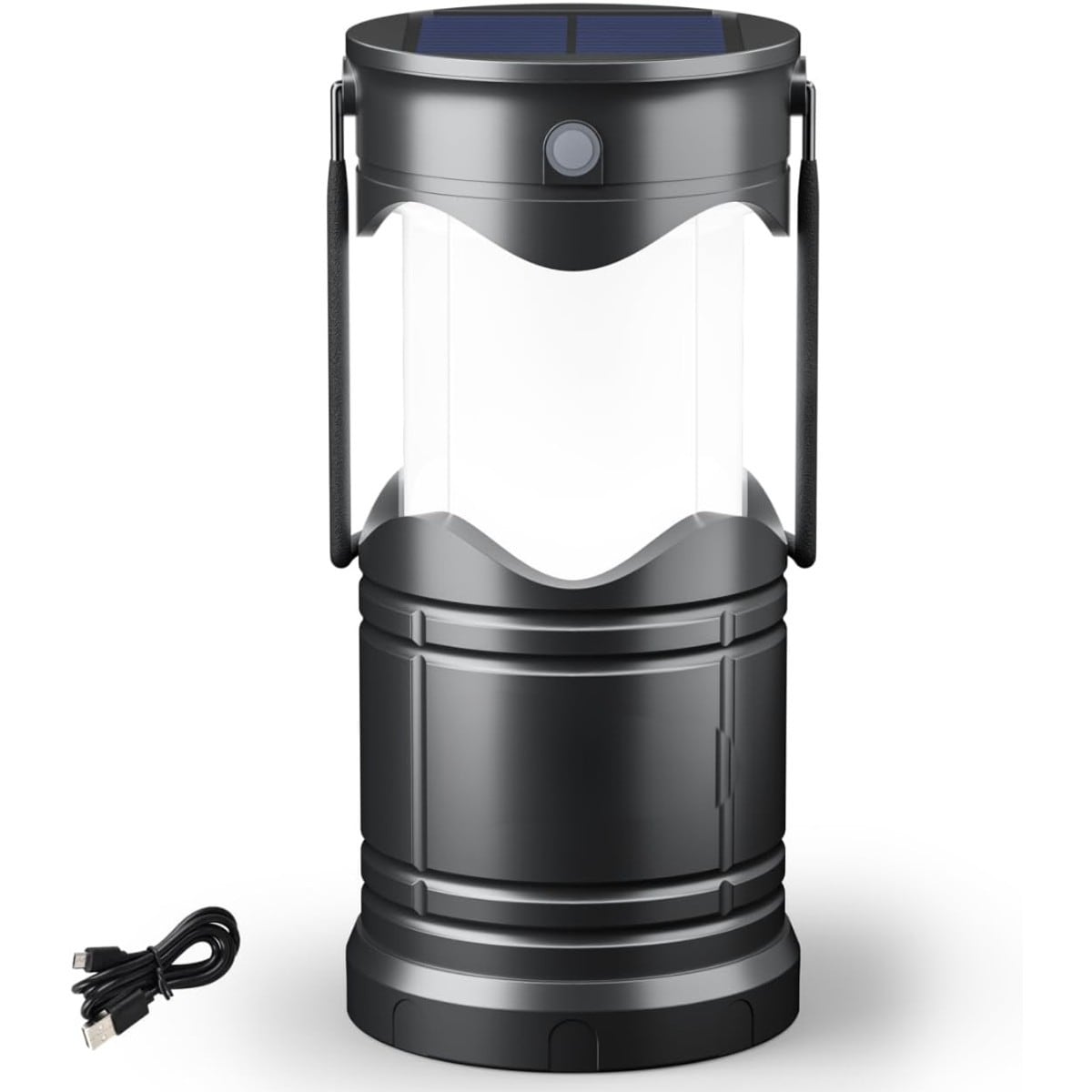 LIUSXAQI  2 Pack Solar Camping Lantern USB Rechargeable LED Pop Up Flashlight with Three Modes for Power Outages Hurricane Supplies Emergency Indoor and Outdoor