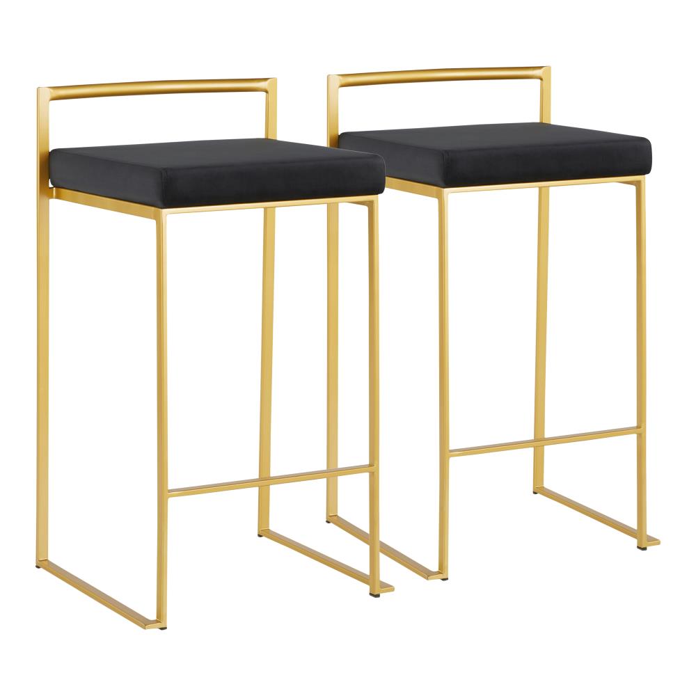 black and gold bar stools set of 2