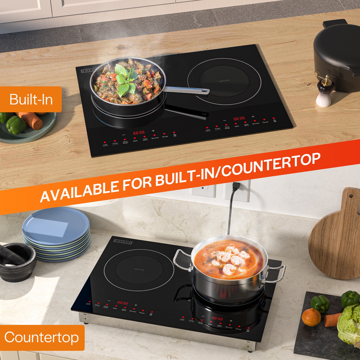 Empava 13-in 2 Burners Black Induction Cooktop EMPV-13EC09 at Lowes.com