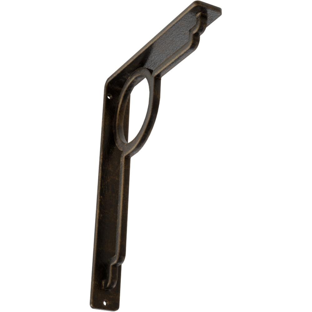 Ekena Millwork BKTM01X07X10SMAABS Maria 7.5-in x 1.5-in x 10-in Antique brass Wrought iron Mounting bracket
