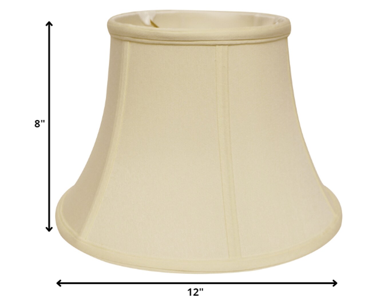 HomeRoots 8-in x 12-in Ivory Silk Bell Lamp Shade in the Lamp Shades ...