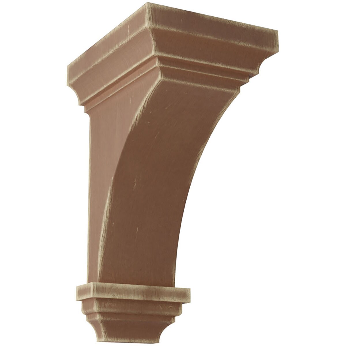 Ekena Millwork CORWD07X07X14JEBR 7-in x 7.75-in x 14-in Vintage Decor Finished Rubberwood Wood Paintable/Stainable Corbel