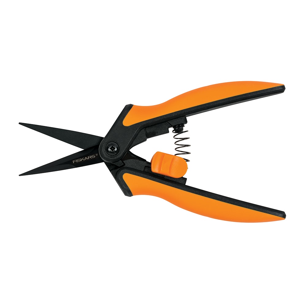 Fiskars Non-Stick Micro-Tip Pruning Snips with Cushioned Grip, Composite  Handle, Lockable, Spring-Loaded Handles - Ideal for Arthritis, 0.16 lbs. in  the Floral Scissors & Snips department at