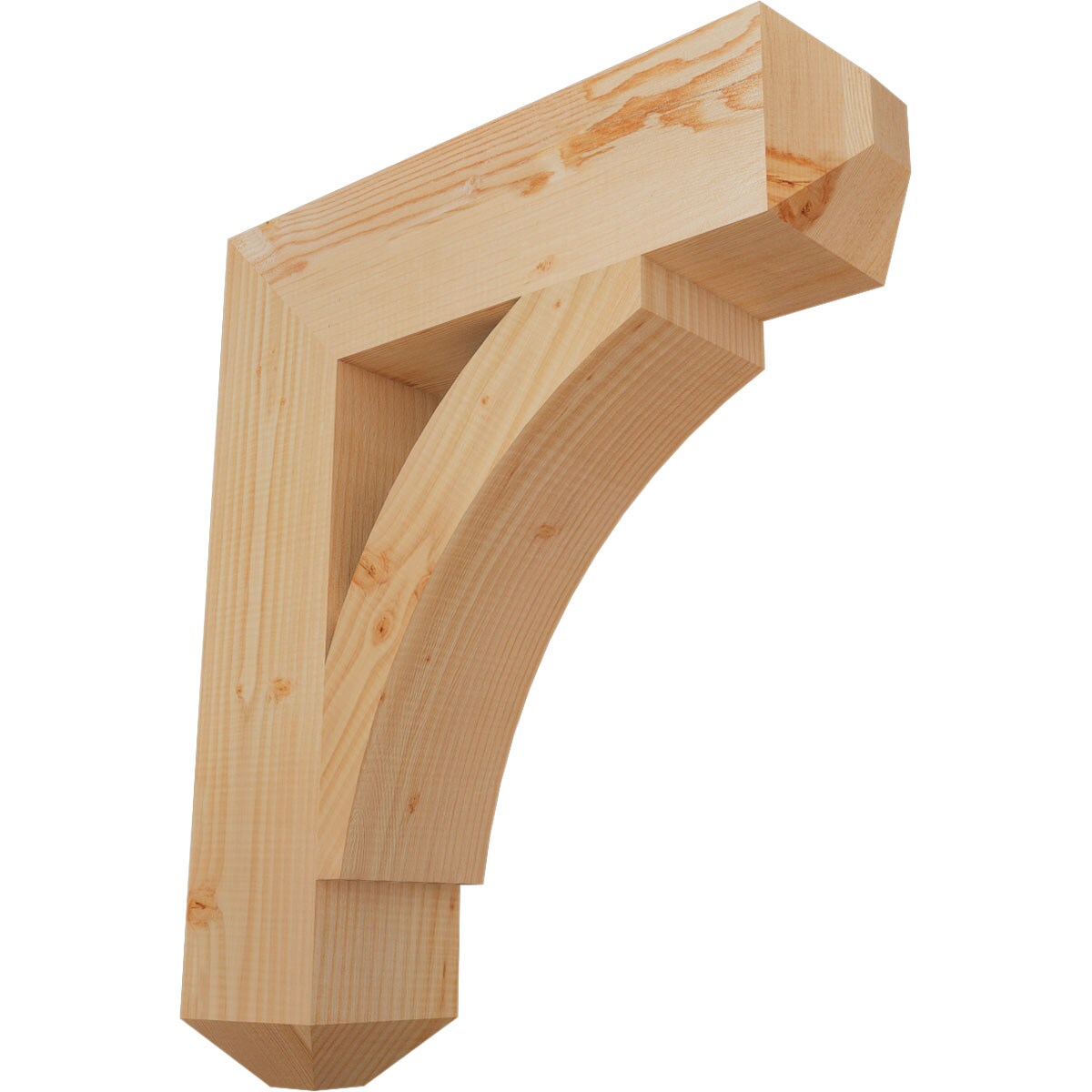 Ekena Millwork BKT06X24X28THR04SDF Thorton craftsman smooth 5-1/2-in x 24-in x 28-in Douglas fir Brown Wood Standard bracket