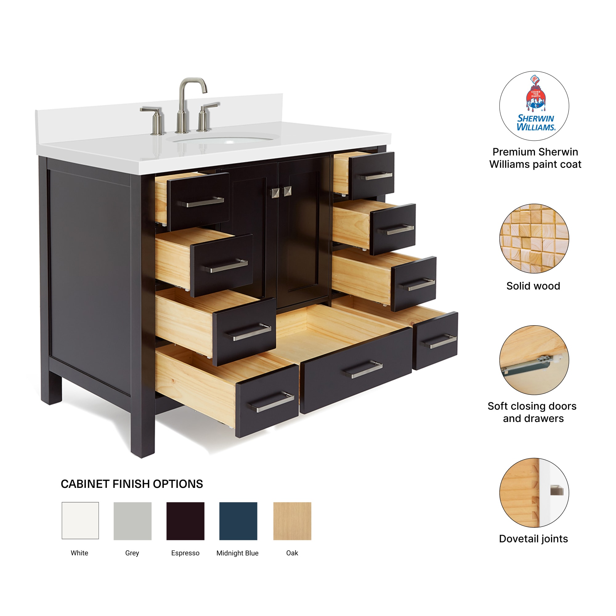 ARIEL A043SWQOVOESP Bath-Vanity-Combo - View #4