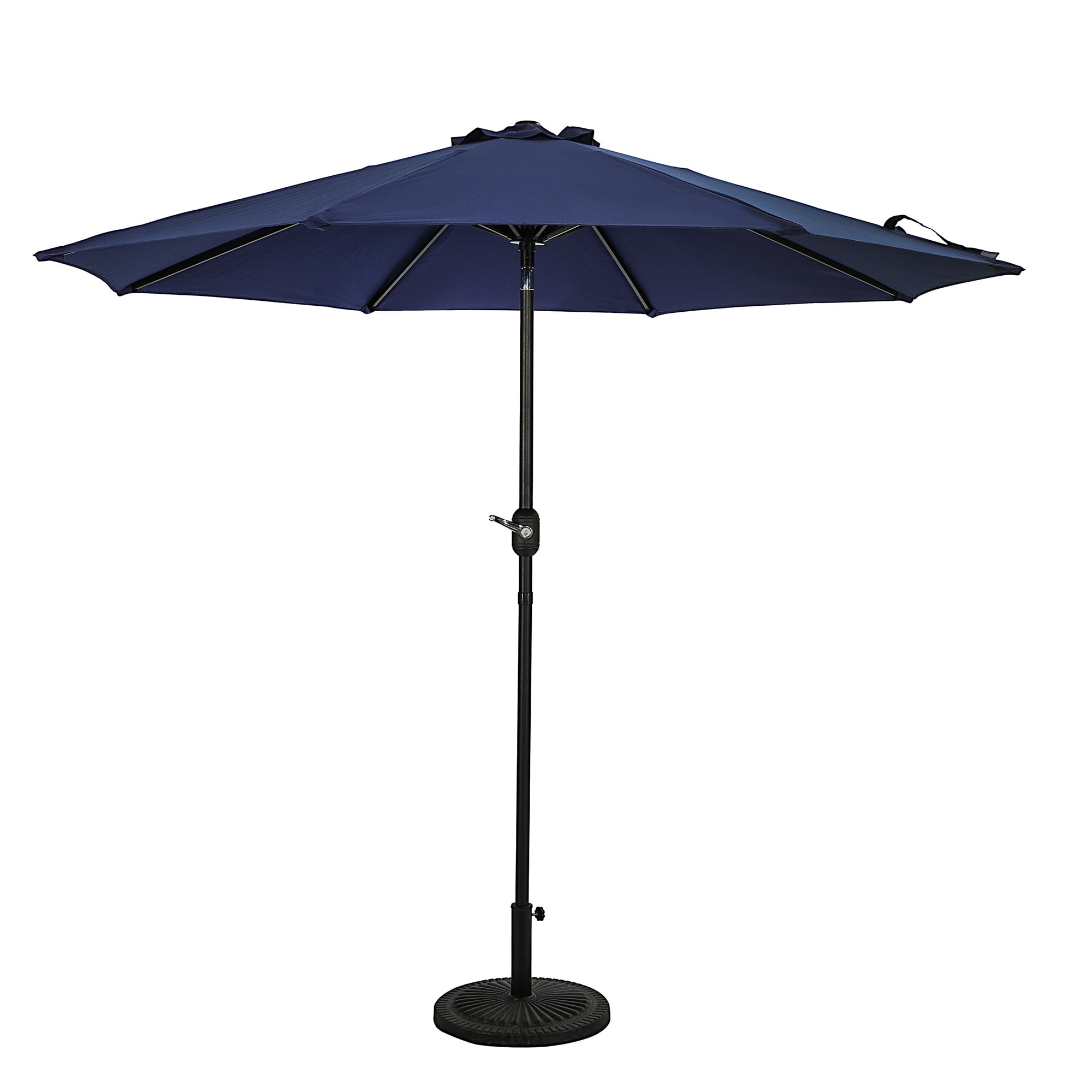 Island Umbrella NU6845 9-ft Aluminum Blue Market Patio Umbrella