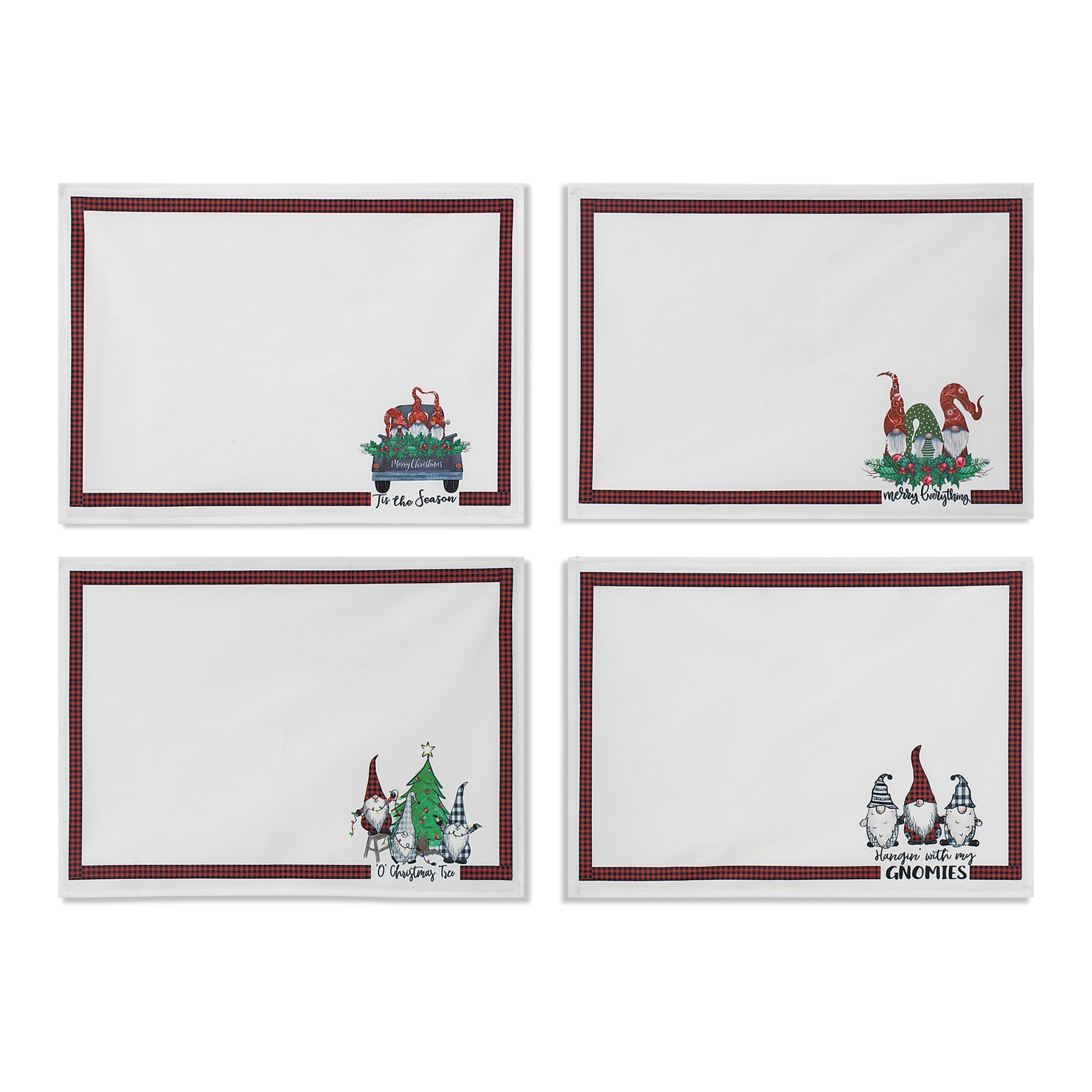 Gerson International 2601980EC 18-Inches Merry Christmas 4 -Pack Christmas Decor