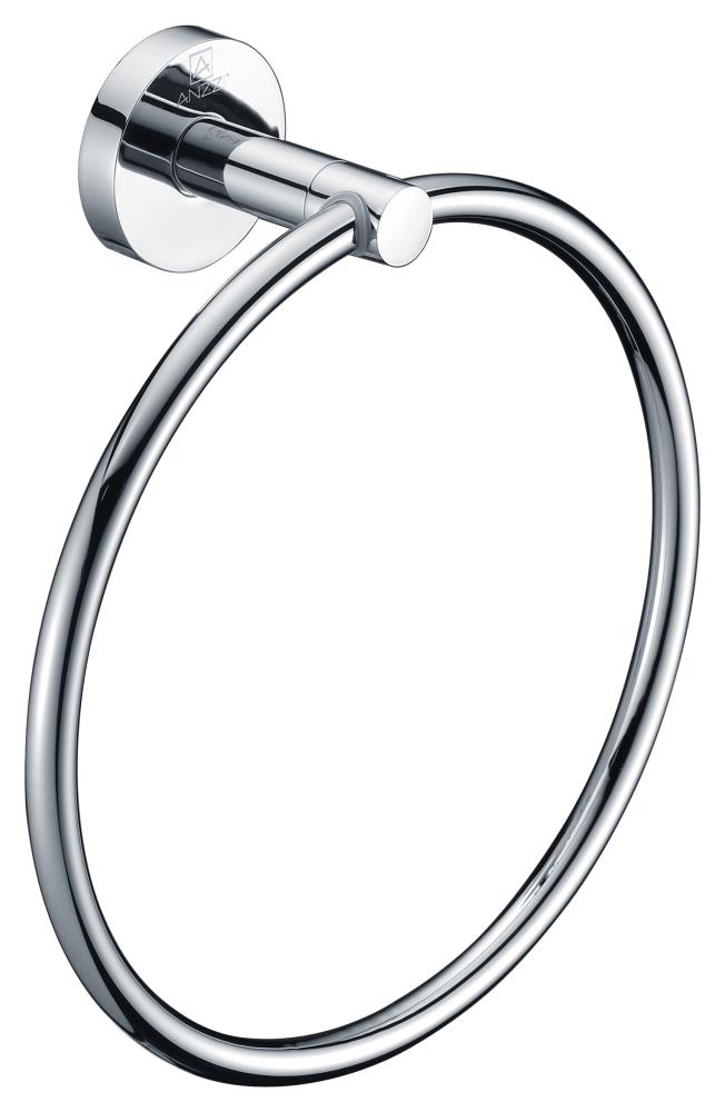 ANZZI Caster Polished Chrome Wall Mount Single Towel Ring at Lowes.com