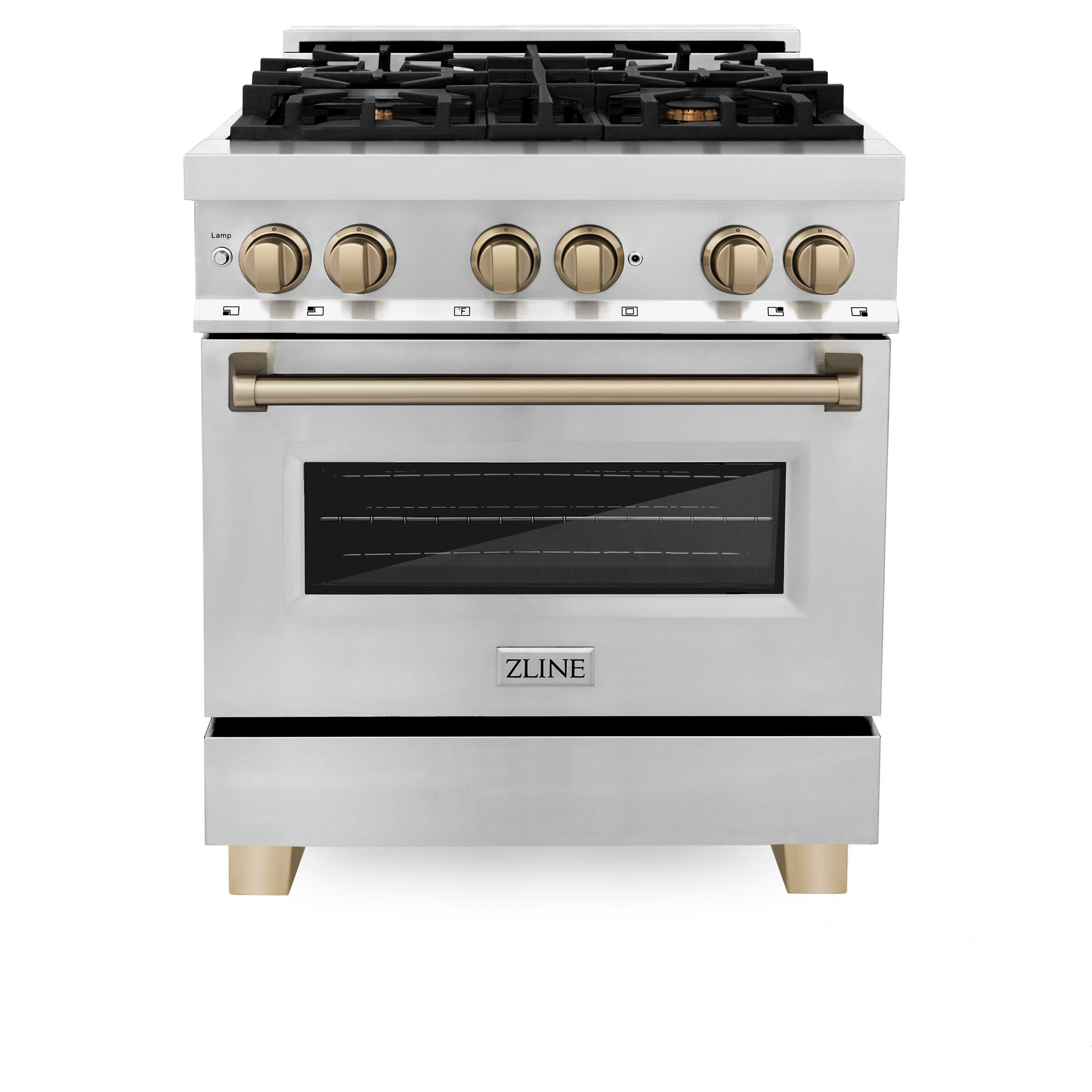ZLINE Kitchen and Bath 30 in. 4 Burner Dual Fuel Range in