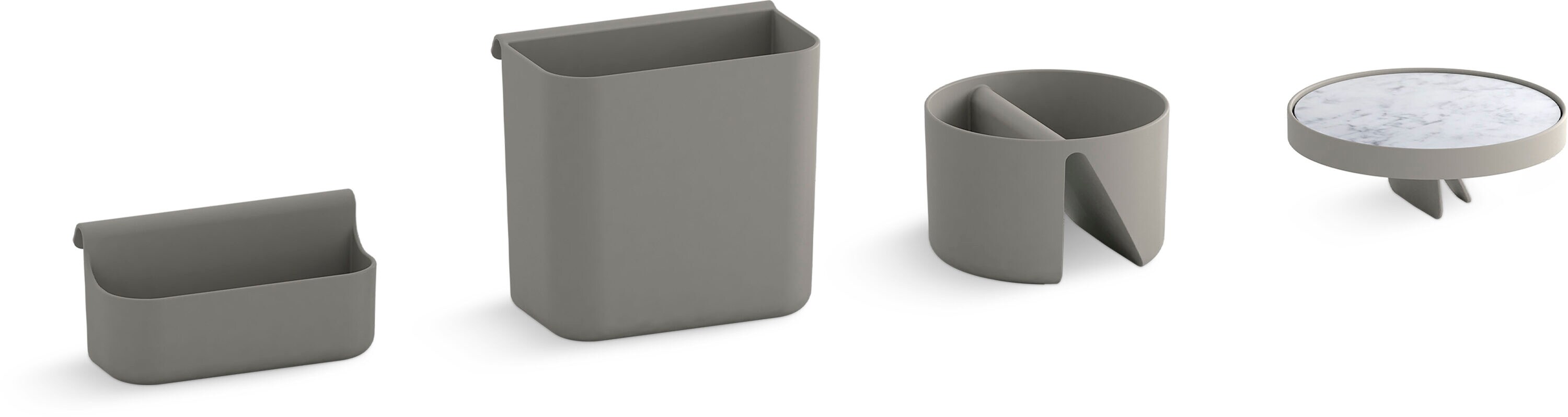 KOHLER 28164-NA Spacity Mohair Grey Plastic Bath accessory set