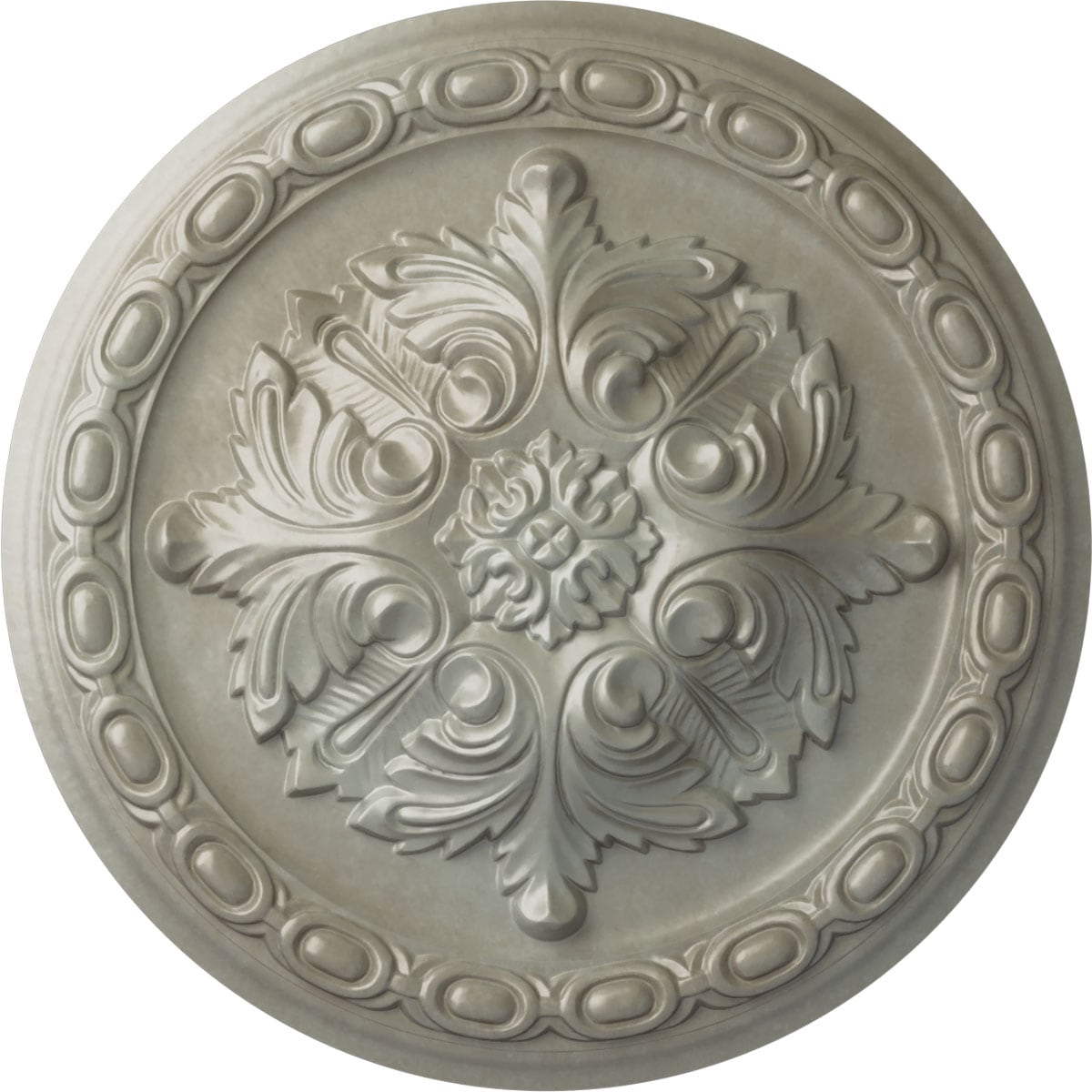Ekena Millwork CM11ACFLS Acanthus 11.375-in W x 11.375-in L Painted Flash Gold Polyurethane Whole Ceiling Medallion