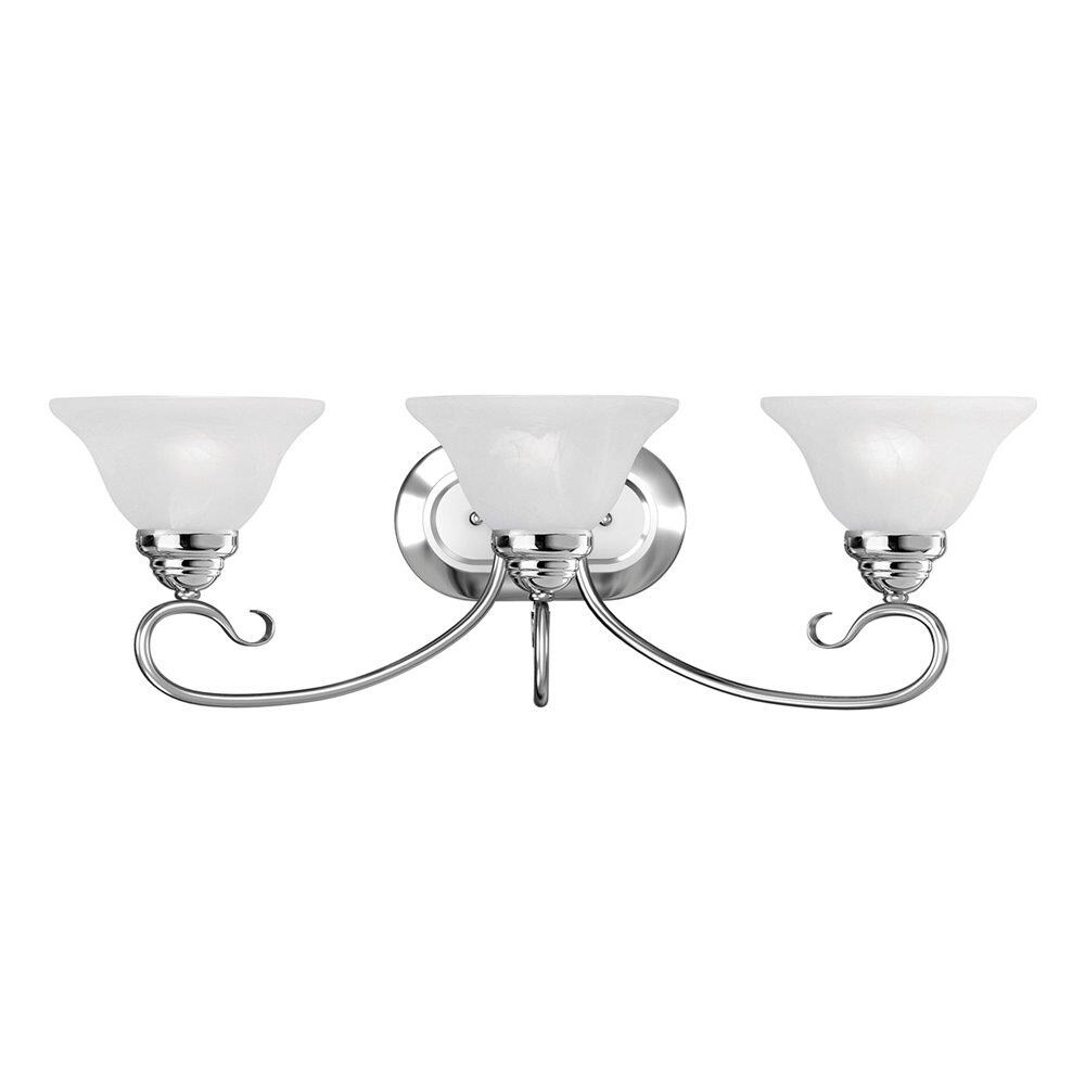 Livex Lighting Coronado 3Light Chrome Traditional Vanity Light in the