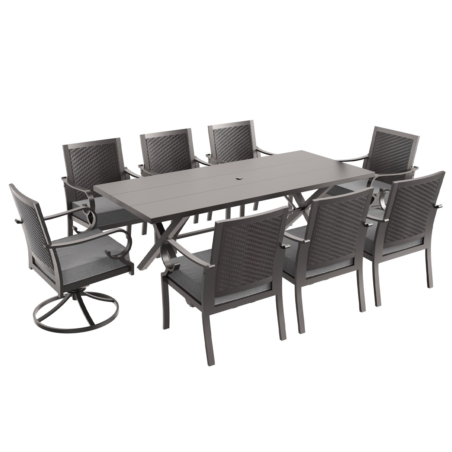ALAULM LS-6&2DM-GREY Patio-Dining-Sets - View #8