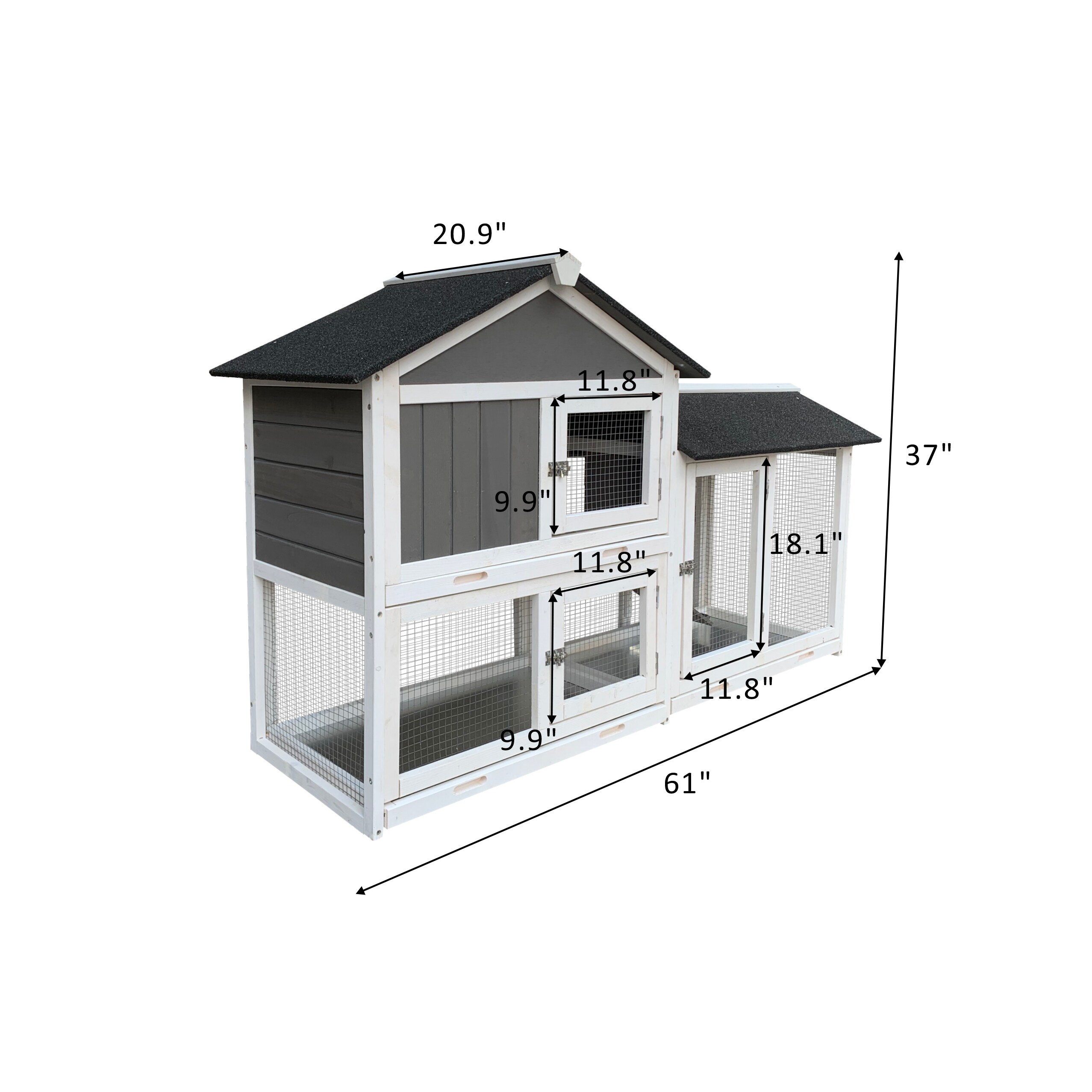 LIVIZA GIG-PS029GR Chicken-Coops-Rabbit-Hutches - View #6