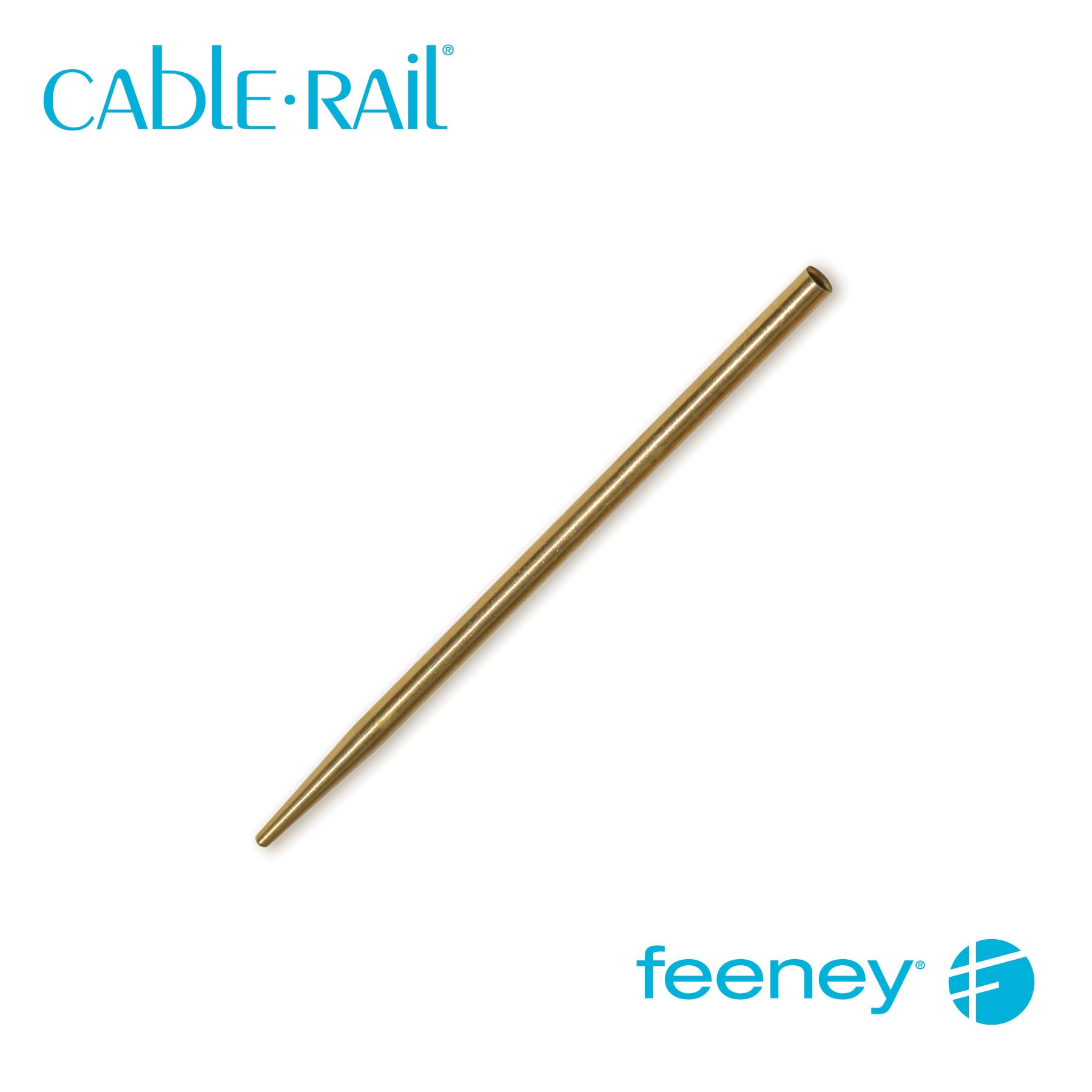 Feeney Classic Railing 8-in x 1.25-in Brass Metal Deck Cable Rail Kit