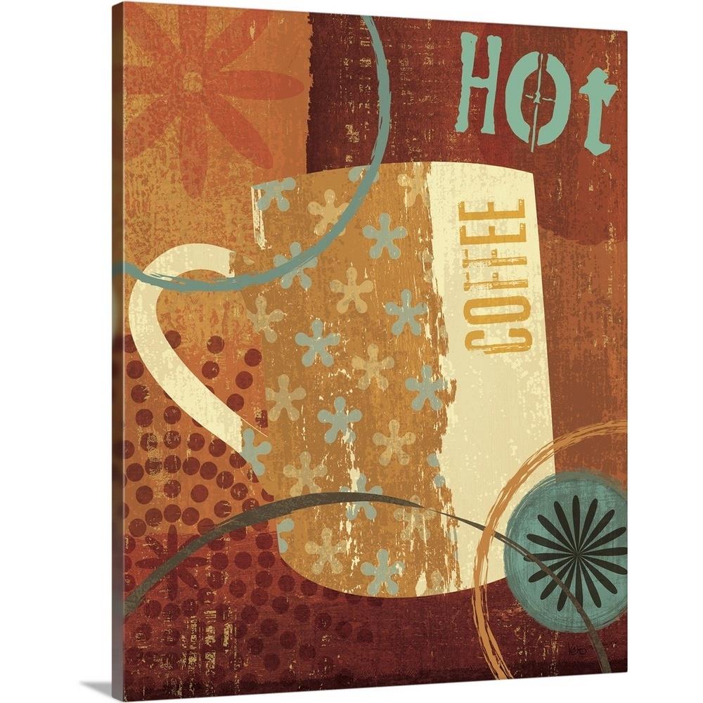 GreatBigCanvas 1051619-24-24X30 Cool Java I by Veronique Charro 30-in H x 24-in W Abstract Print on Canvas