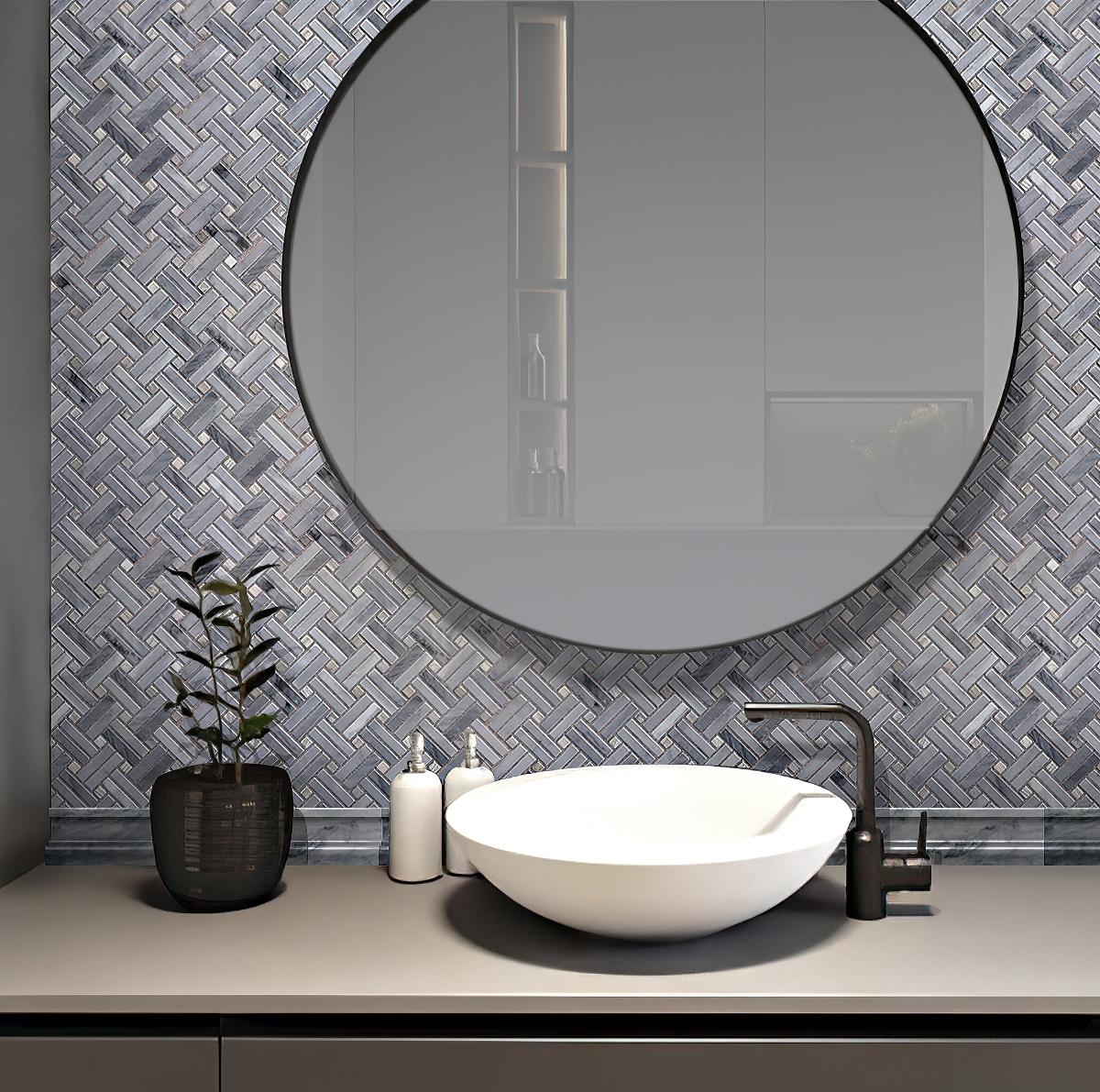 Apollo Tile 10-Pack Gray 2-in x 12-in Marble Chair Rail Tile (1.667-sq. ft/ Carton)