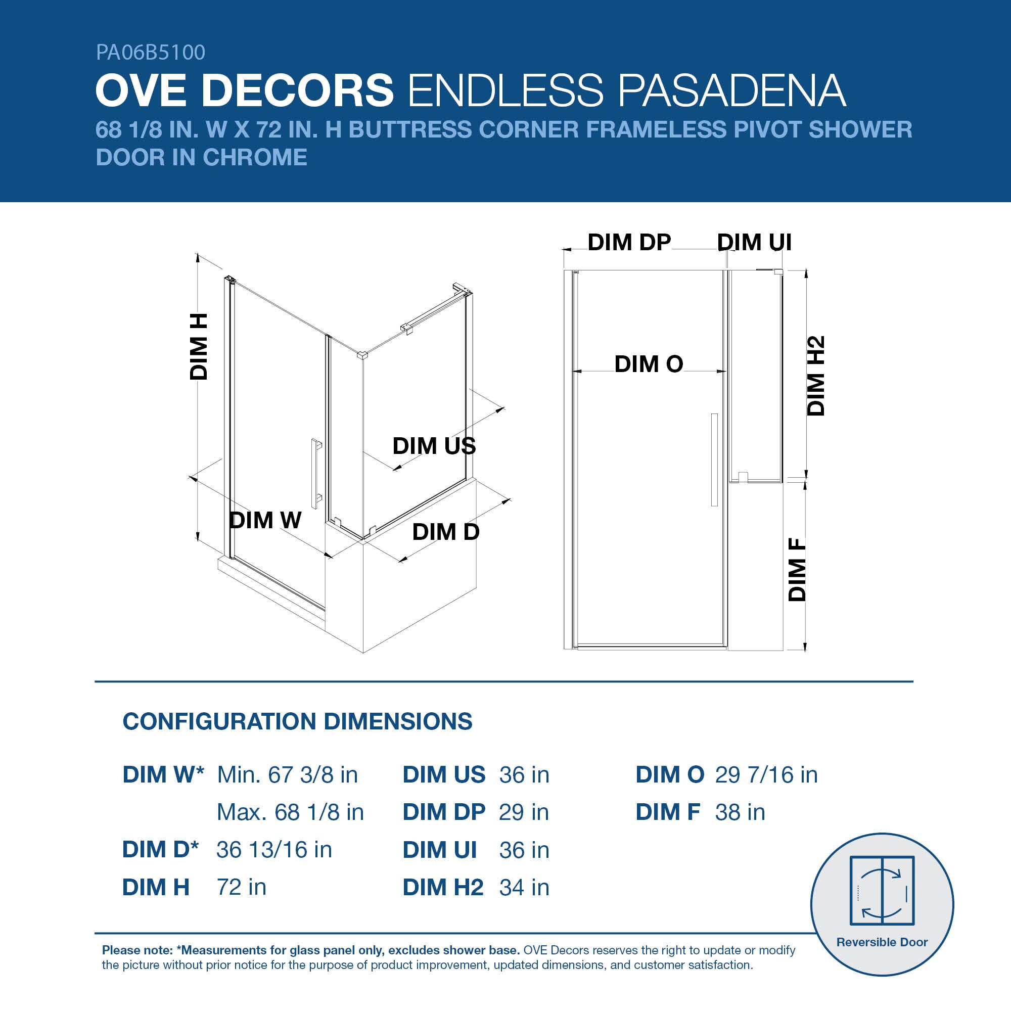 OVE Decors 828796051880 Shower-Doors - View #2