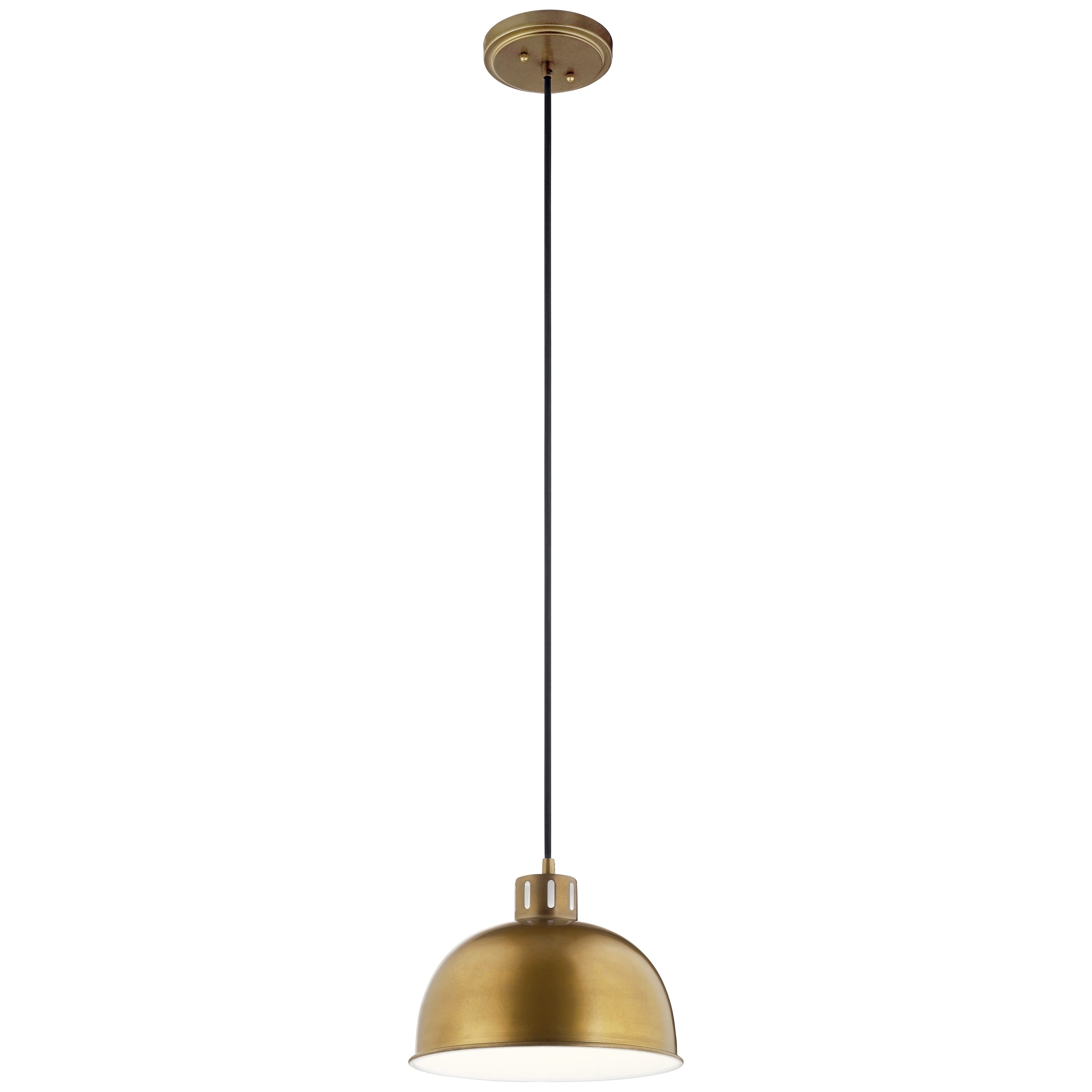 Kichler 52152NBR Zailey 1 -Light Natural Brass Modern/contemporary Dome Medium Hanging Pendant light