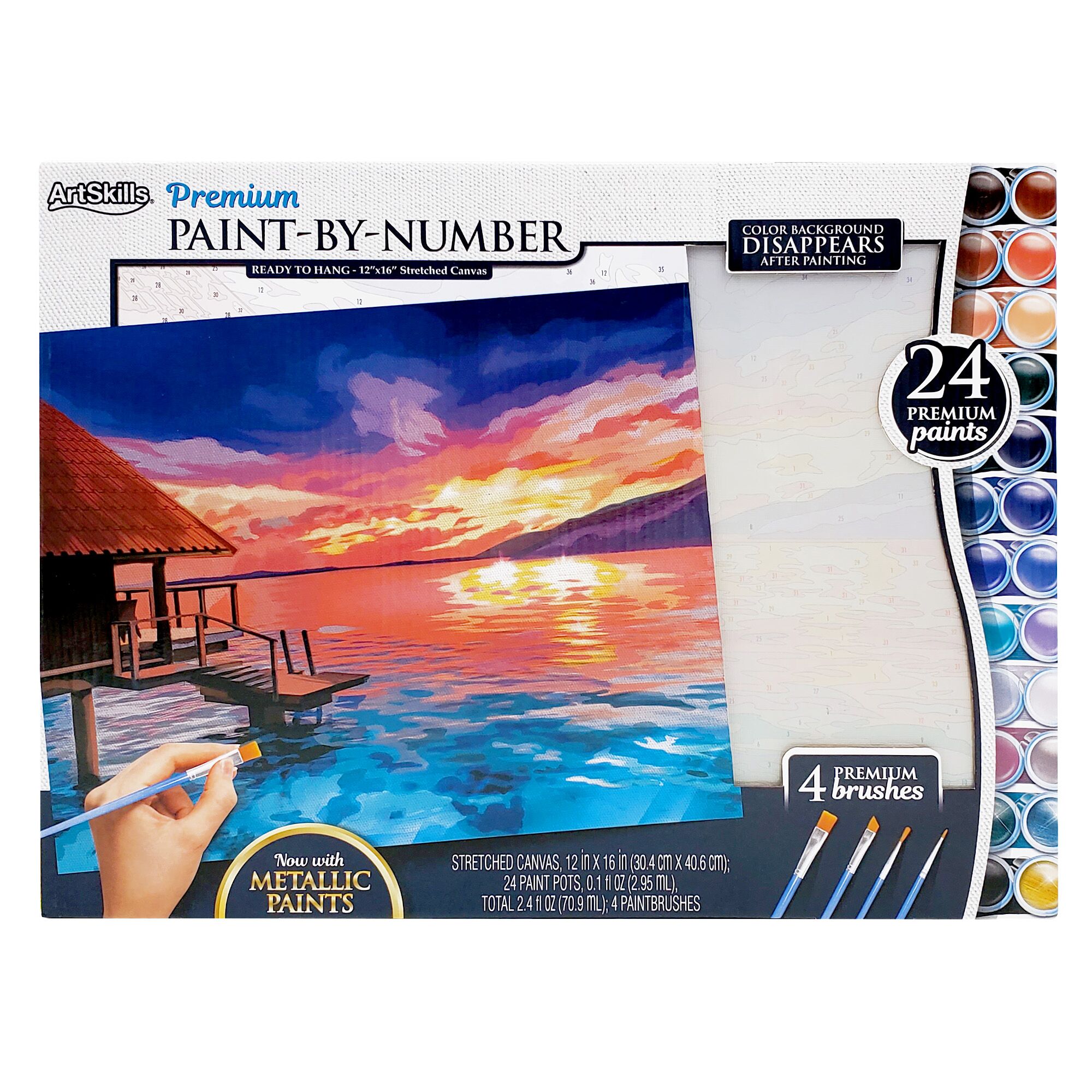 Paint by Number for Adults Canvas, 4 Pack 16x20 Acrylic Door Paint by  Numbers, DIY Adult Paint by Number Kits, Door Oil Painting by Number for  Home