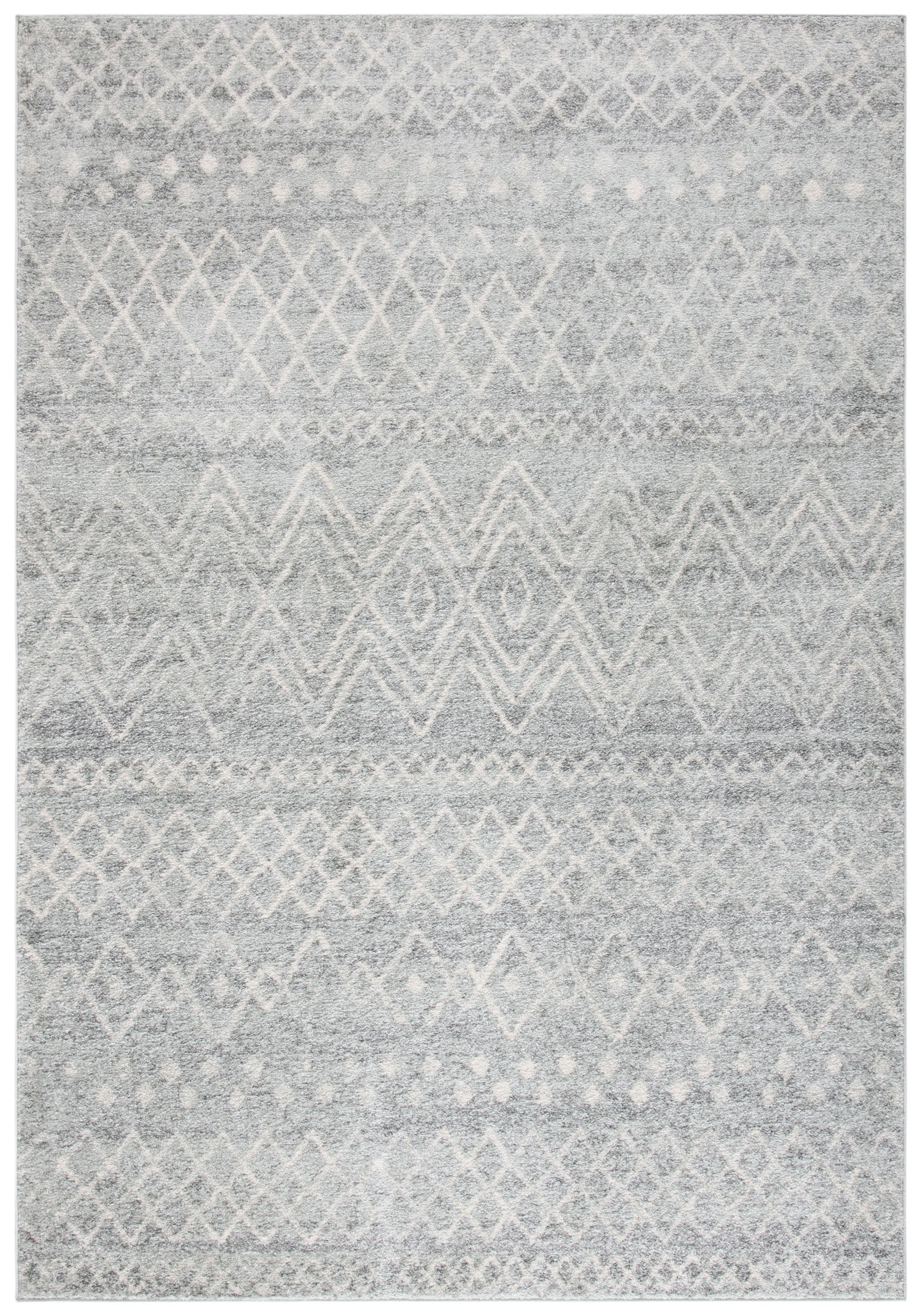 Safavieh MAD798G-8 Madison Kalab 8 x 10 (ft) Loomed Synthetic Silver/Ivory Rectangular Indoor Distressed/Overdyed Bohemian/Eclectic Area rug