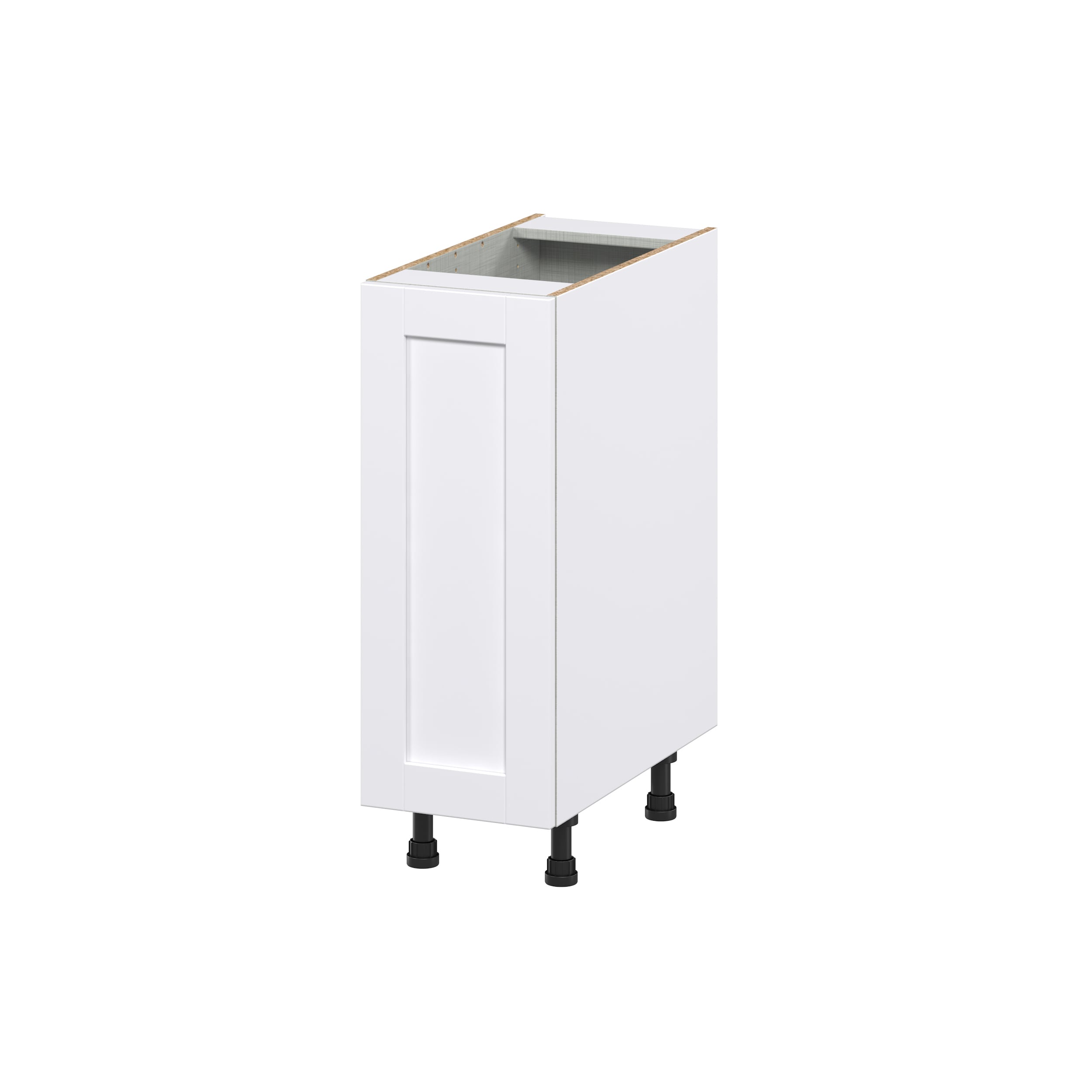 Hugo&Borg DSB12FHPOR-RM Rosemont 12-in W x 34.5-in H x 25-in D Glacier White Pull-out cabinet Base Fully assembled Cabinet (Recessed Panel Shaker)