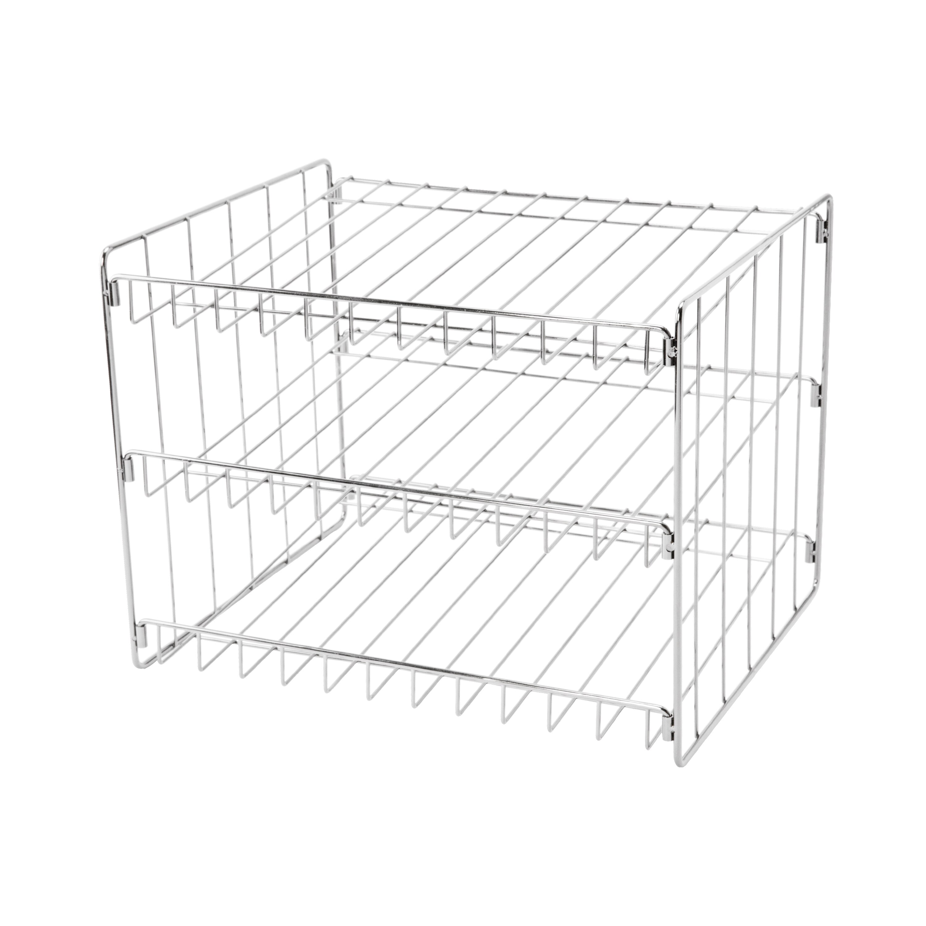 Details about   2 Stackable Can Rack Organizer Kitchen Cabinet Shelf Holds up to 72 Cans 3-Tier 