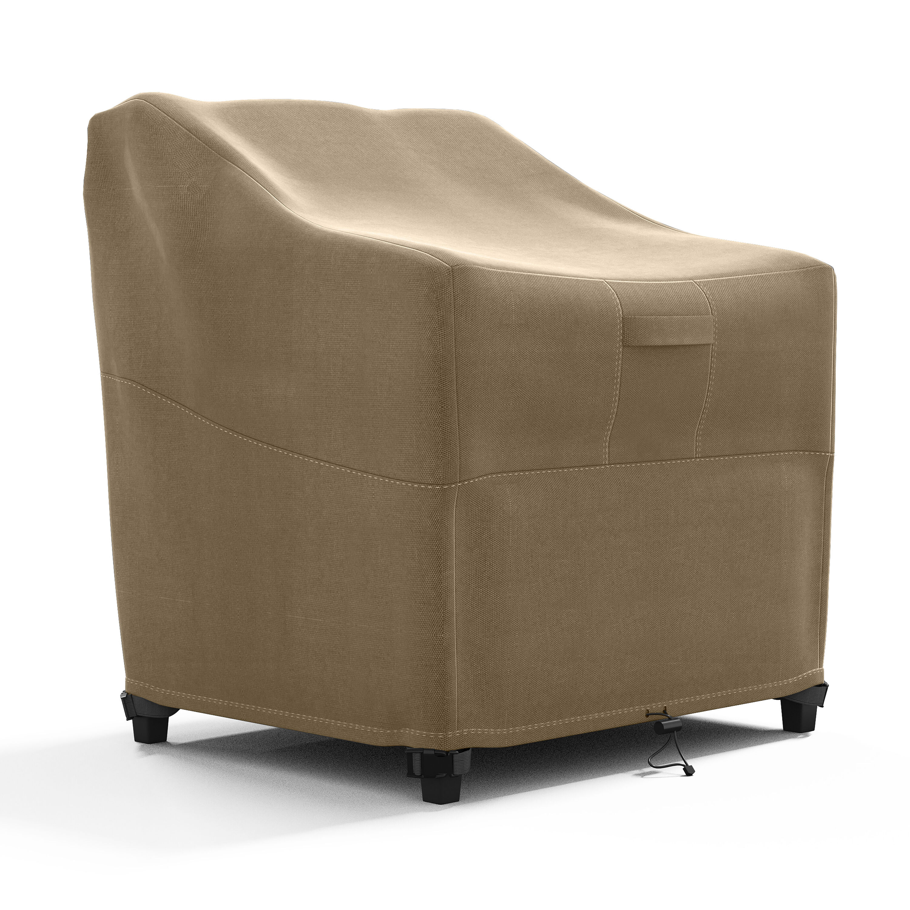 KHOMO GEAR GER-1232 Outdoor Chair Cover 38in L x 36in H x 36in D Brown Polyester Patio Furniture Cover For Conversation chair