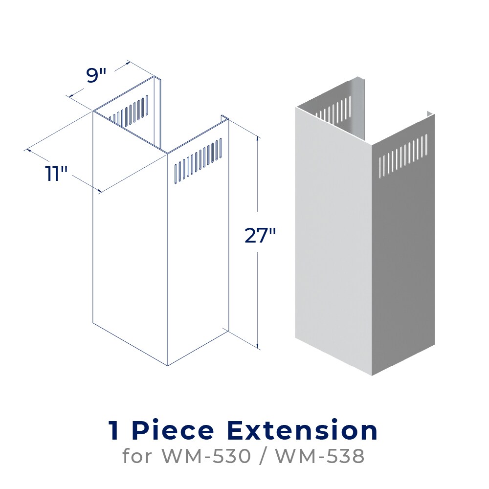 Hauslane CHE001 Duct-Free Wall-Mounted range hood Hood extension kit Stainless Steel