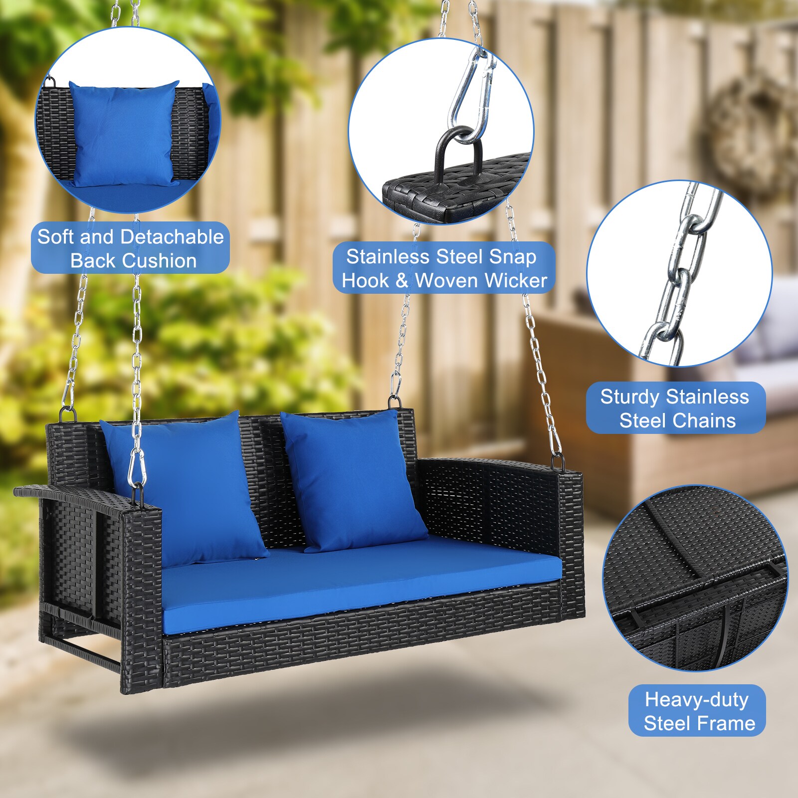 5Ft Indoor, Outdoor Cushion for Benches & Porch Swings – Rocking Furniture