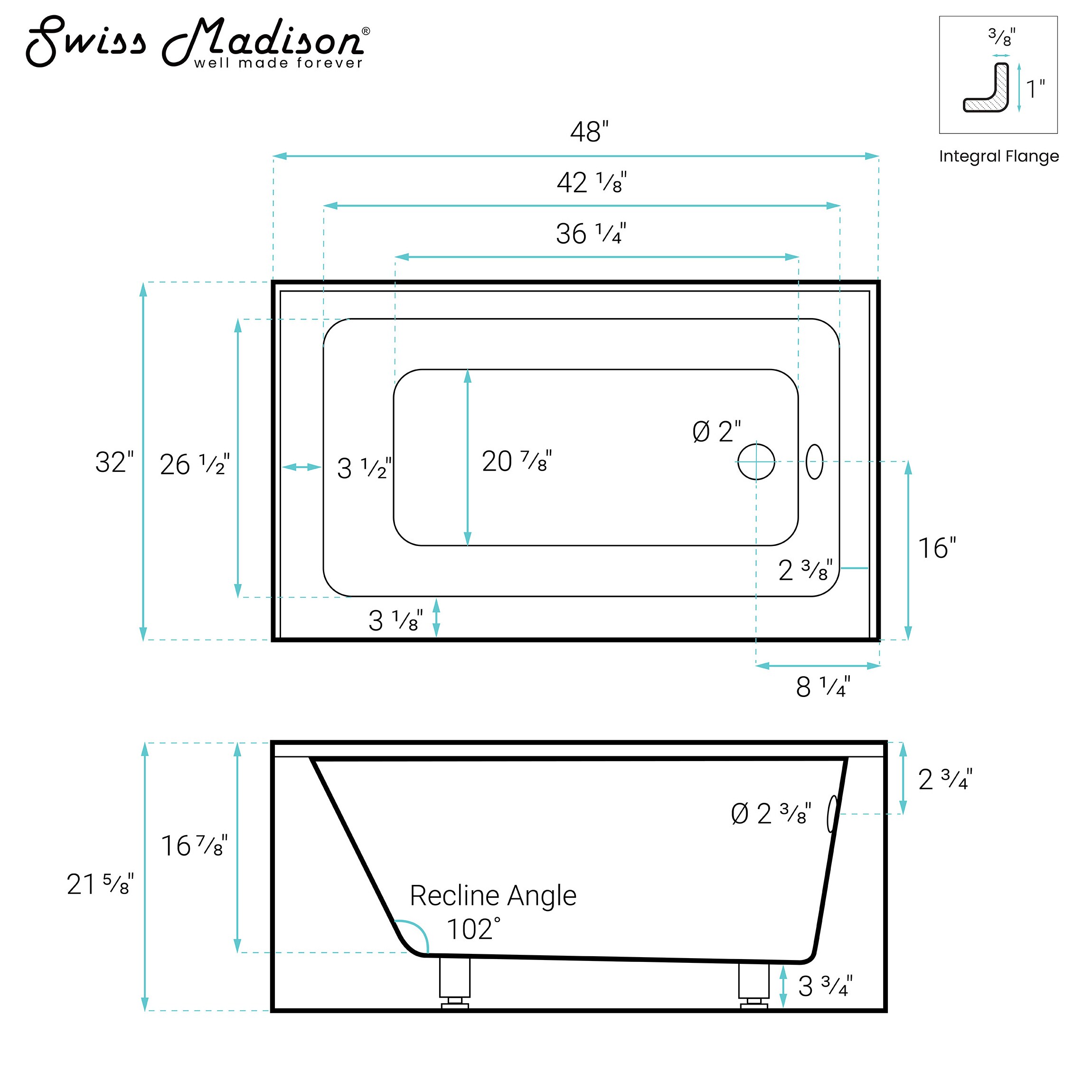 Swiss Madison SM-25-ABLAU15BK bathtubs - View #8
