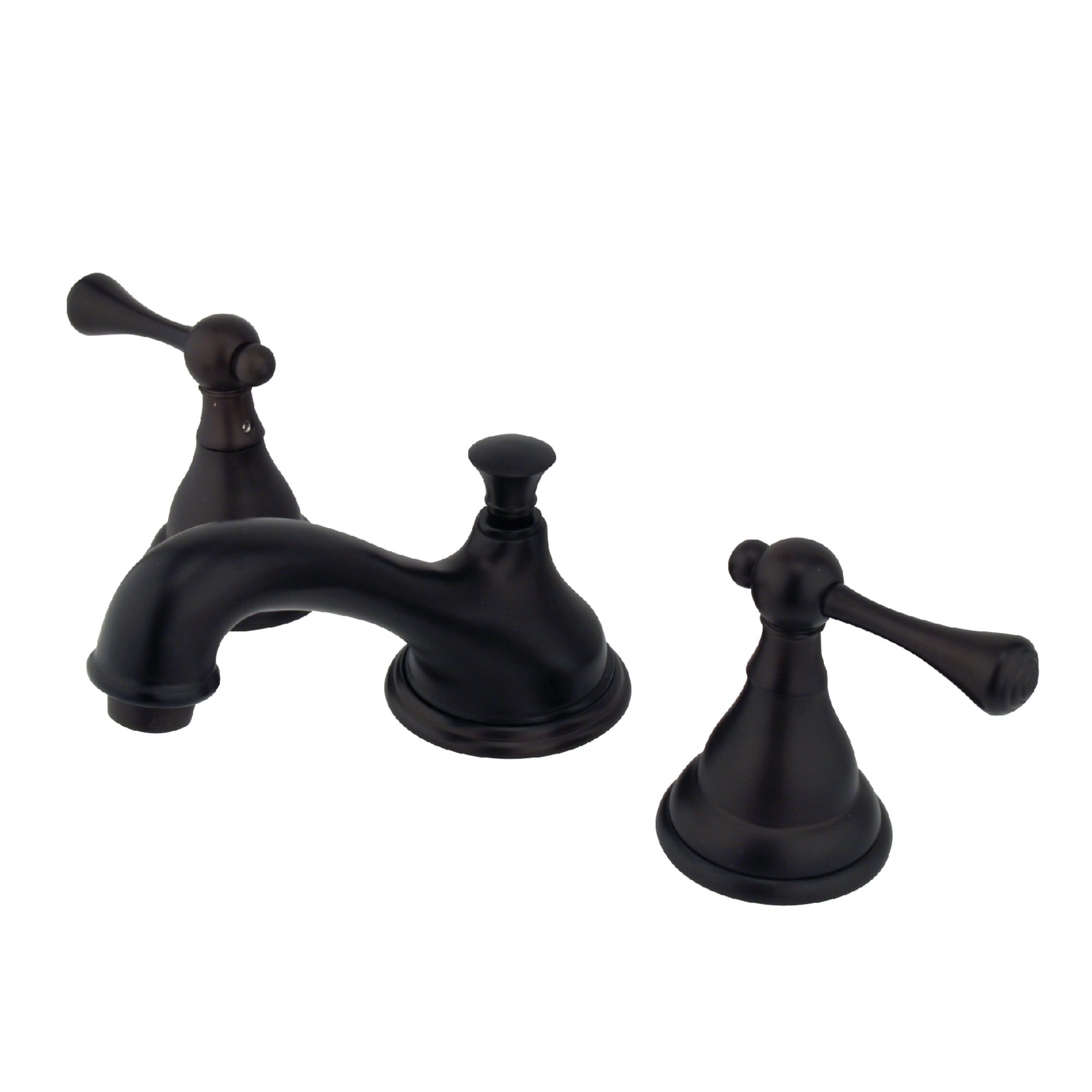 Elements of Design ES5565BL Royale Oil-rubbed bronze Widespread 2-handle Low-arc Residential Handle Bathroom Sink Faucet with Drain