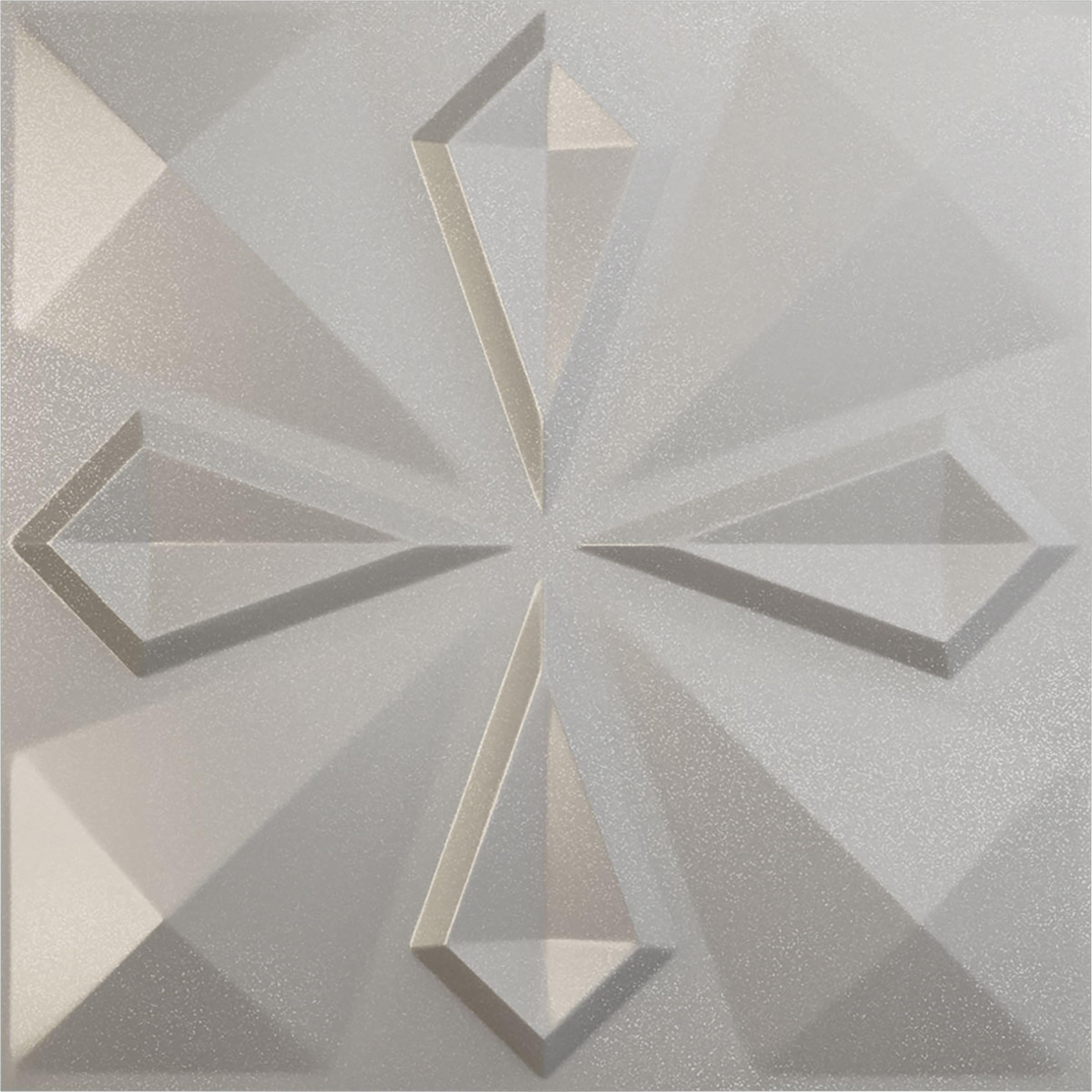 Ekena Millwork WP20X20NKASV-CASE-12 19-5/8-in x 19-5/8-in Embossed Paintable/Stainable Silver PVC Wall Panel ( 12 -Pack, Covers