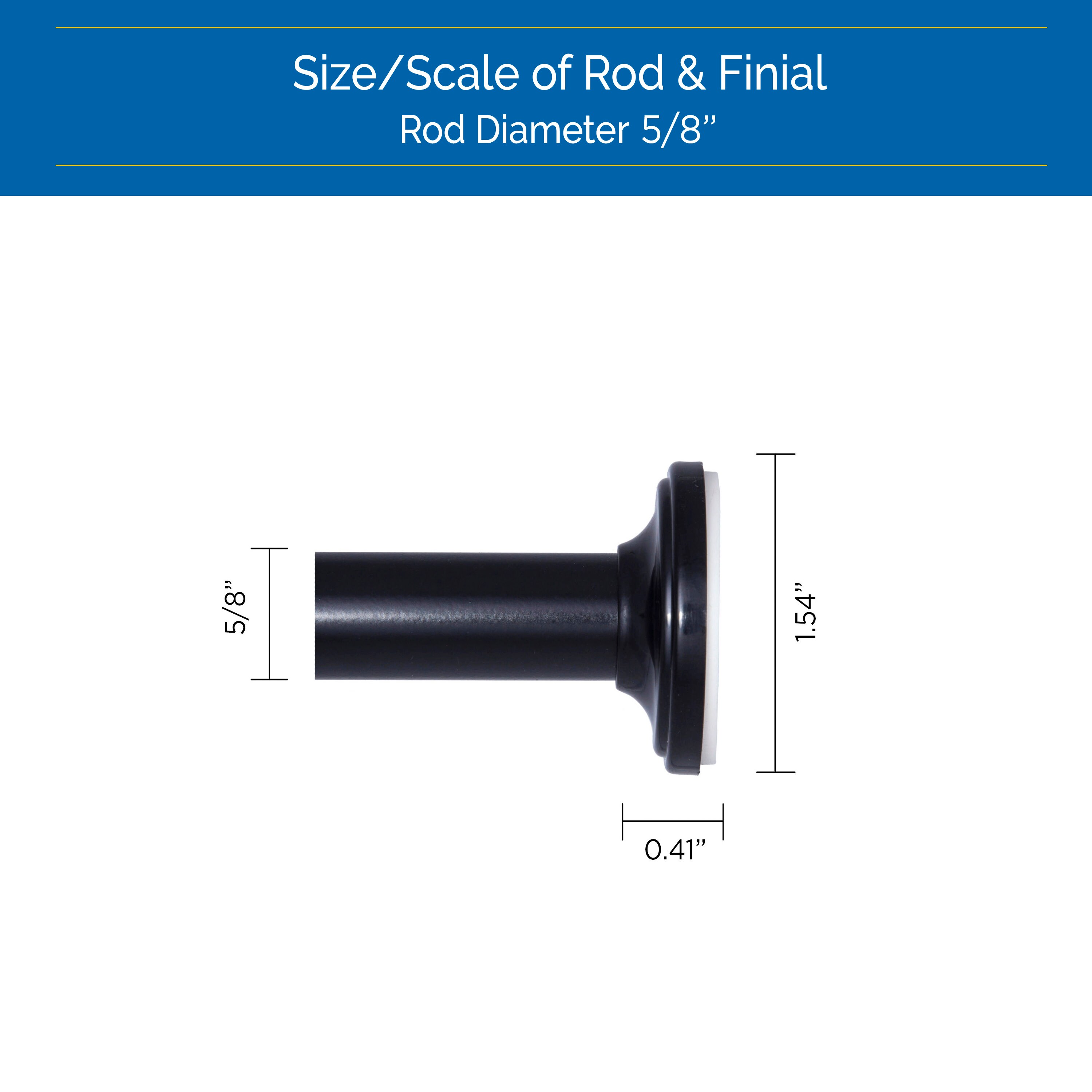 Sun Zero Blackout Black Steel Tension Curtain Rod with Finials in the Curtain  Rods department at