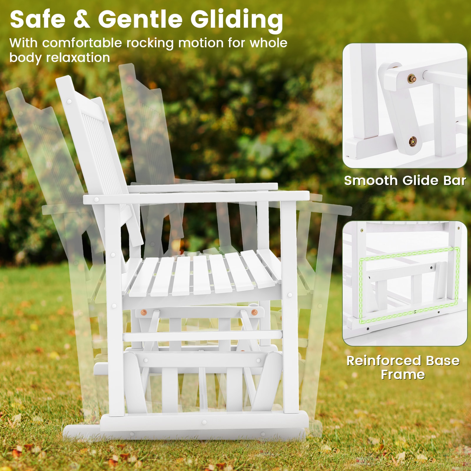 LIVIZA TDZ11444WH Swing-Gliders - View #4