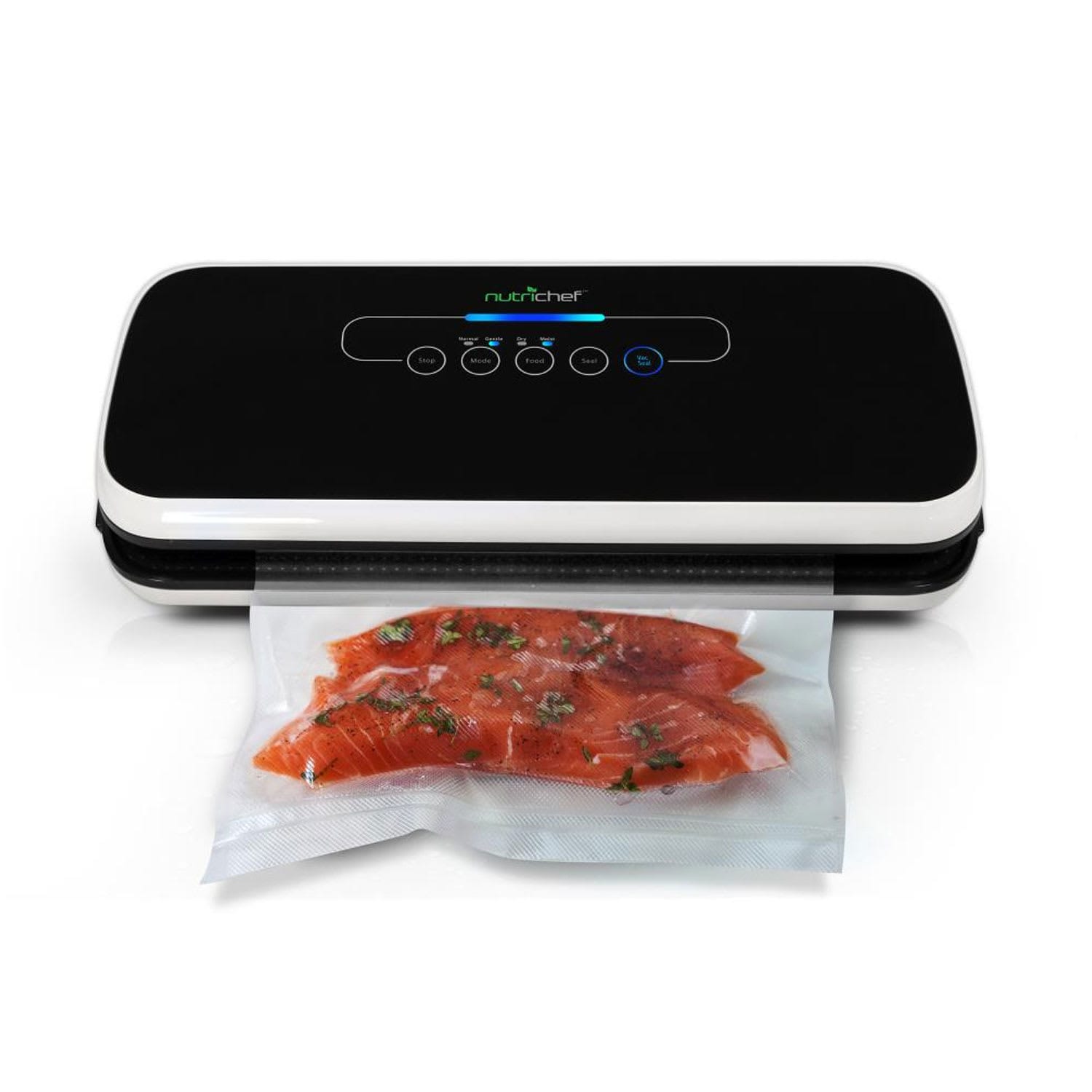NutriChef 237154 Vacuum Sealer Automatic Vacuum Air Sealing System for Food Preservation with Starter Kit