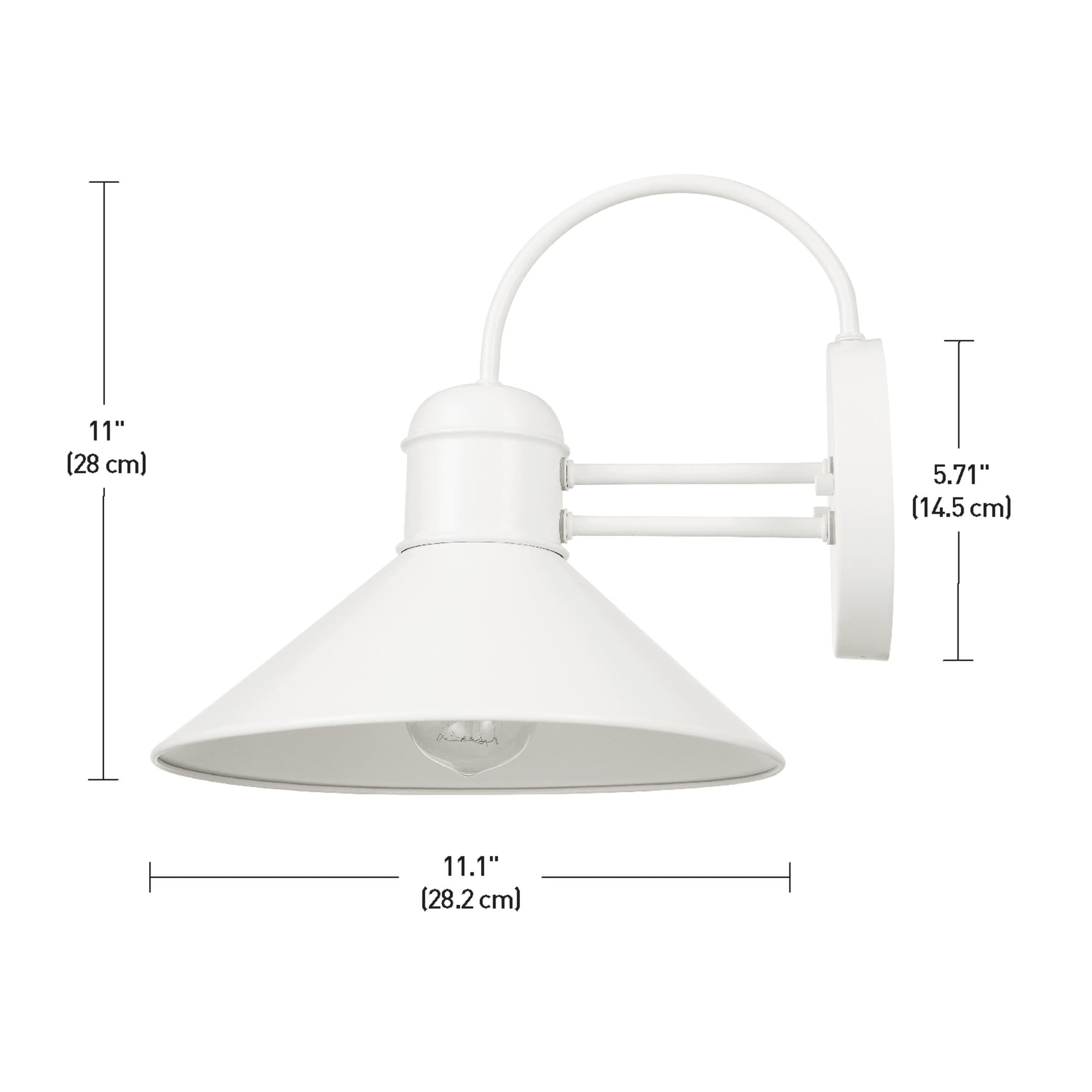 Maxwell 11" Matte White Barnyard-Style Wall Sconce