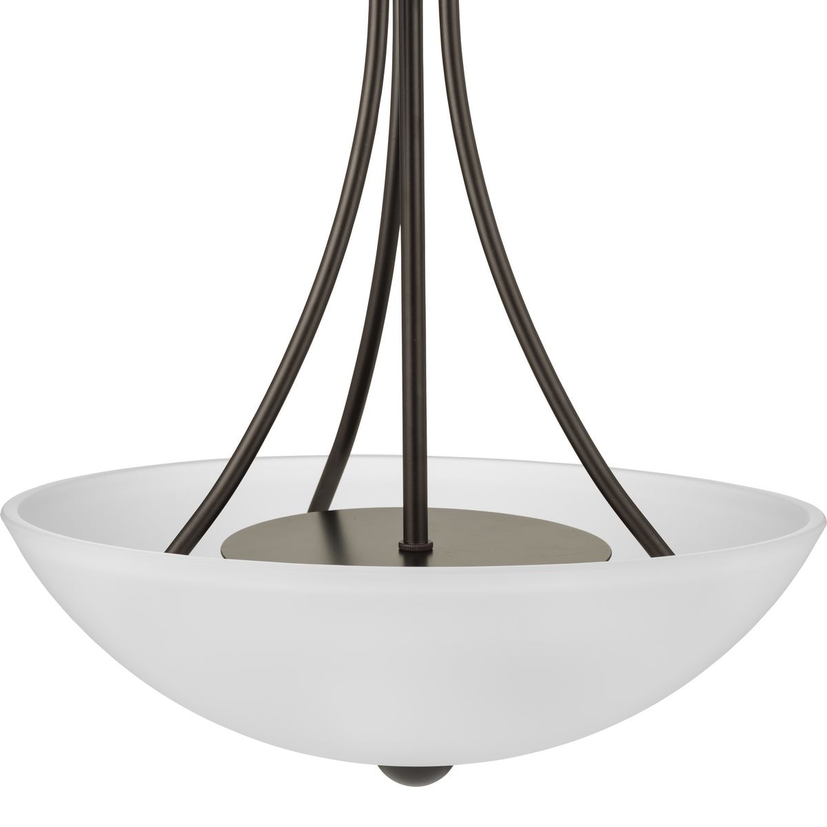 Antique Bronze 2-Light Inverted Pendant with Etched Glass Shade