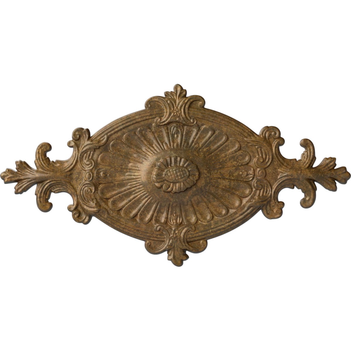 Ekena Millwork CM23RO1RZS Quentin 12.25-in W x 23.5-in L Painted Rubbed Bronze Polyurethane Whole Ceiling Medallion