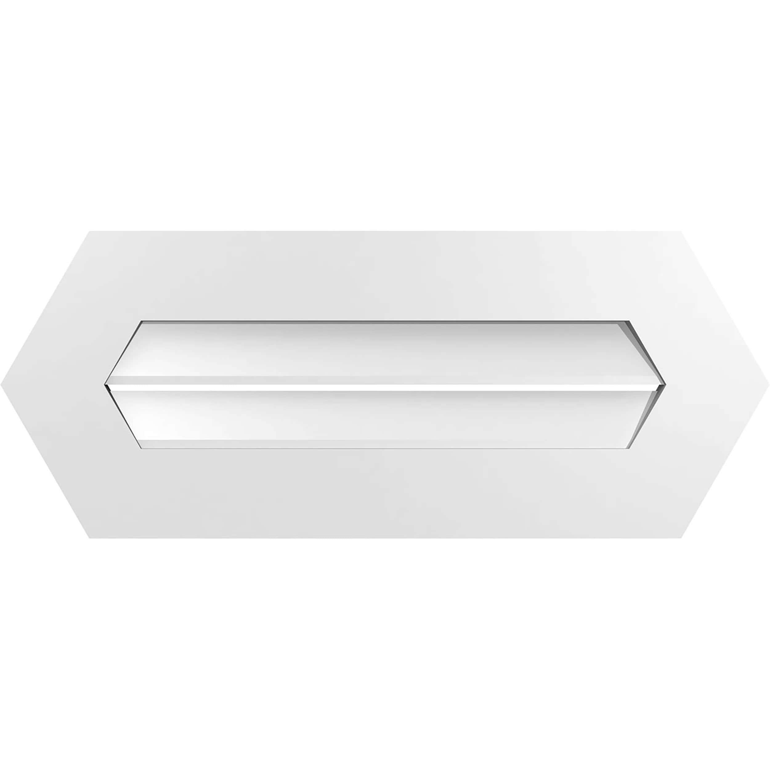 Ekena Millwork GVPHP30X1201SF 30-Inches x 12-Inches Off-white Peaked PVC Gable Louver Vent