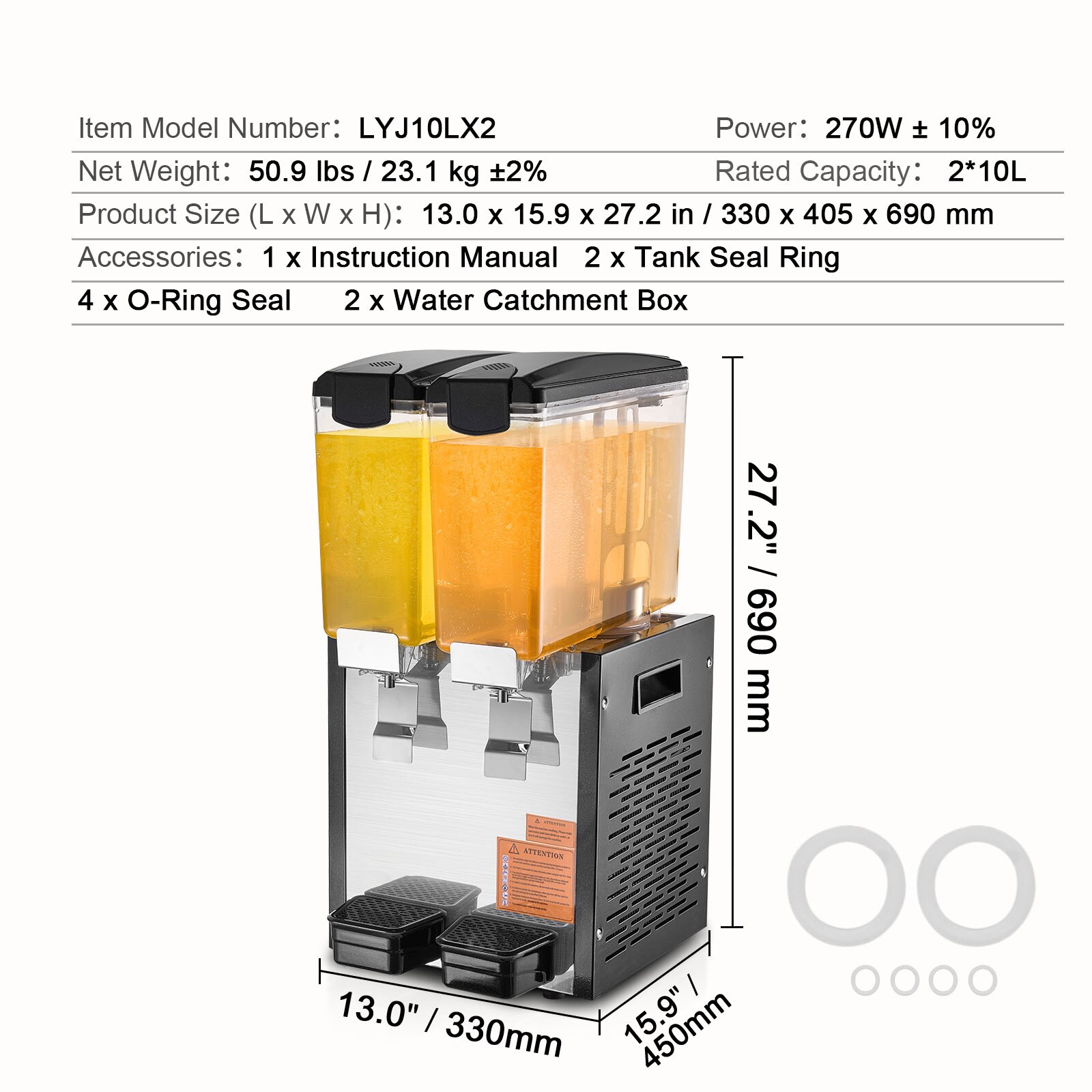 VEVOR SYYLJJBSJXS1LN0XAV1 Bev-Dispensers - View #8