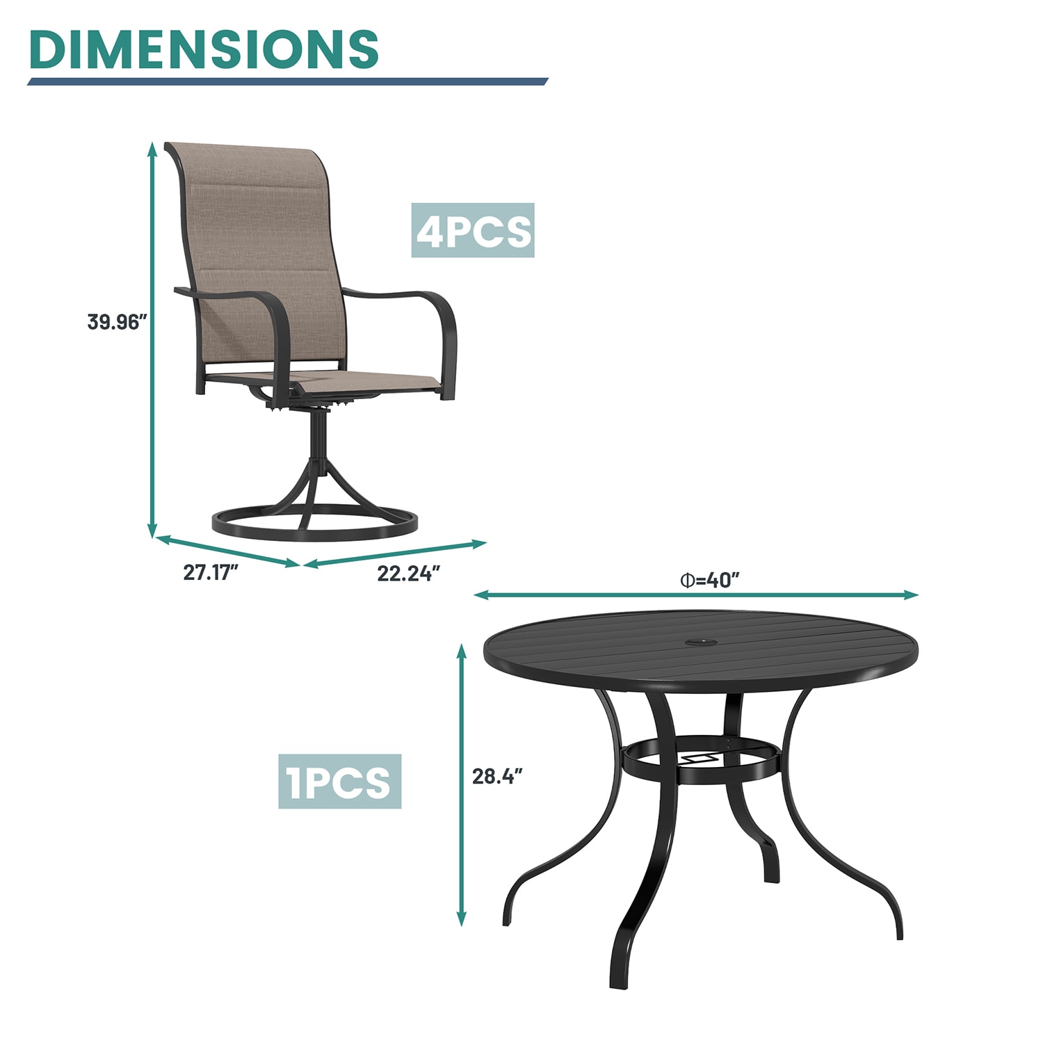 Mondawe MO-C5020T73A Patio-Dining-Sets - View #5