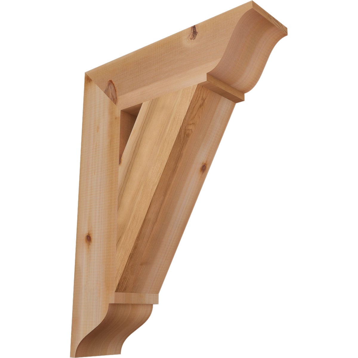 Ekena Millwork BKT06X22X30TRA01SWR Traditional traditional smooth 5-1/2-in x 22-in x 30-in Western red cedar Brown Wood Standard bracket